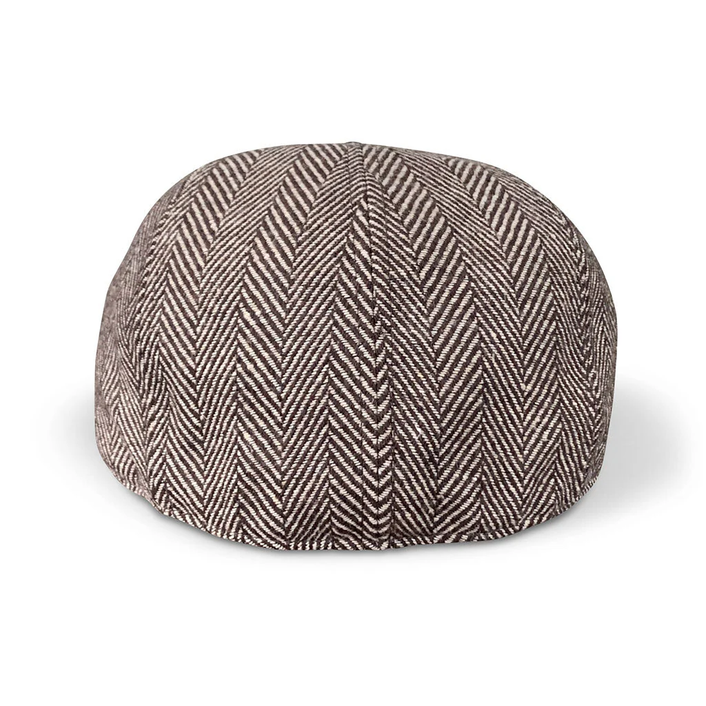 The Peaky Boston Scally Cap - Brown Herringbone - Image 4