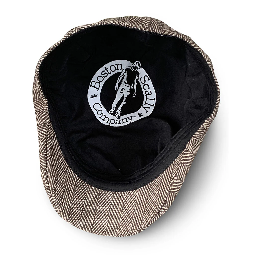 The Peaky Boston Scally Cap - Brown Herringbone - Image 5