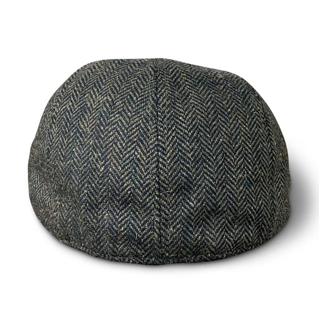 The Peaky Boston Scally Cap - Dark Olive Green Herringbone - Image 3