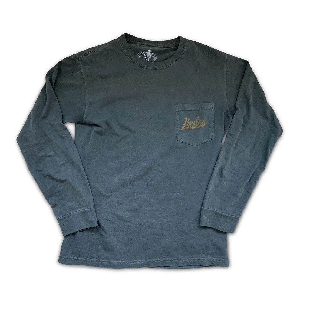 Boston Scally The Pumpkinhead Long Sleeve Tee T-Shirt - Dusk Black - Image 2
