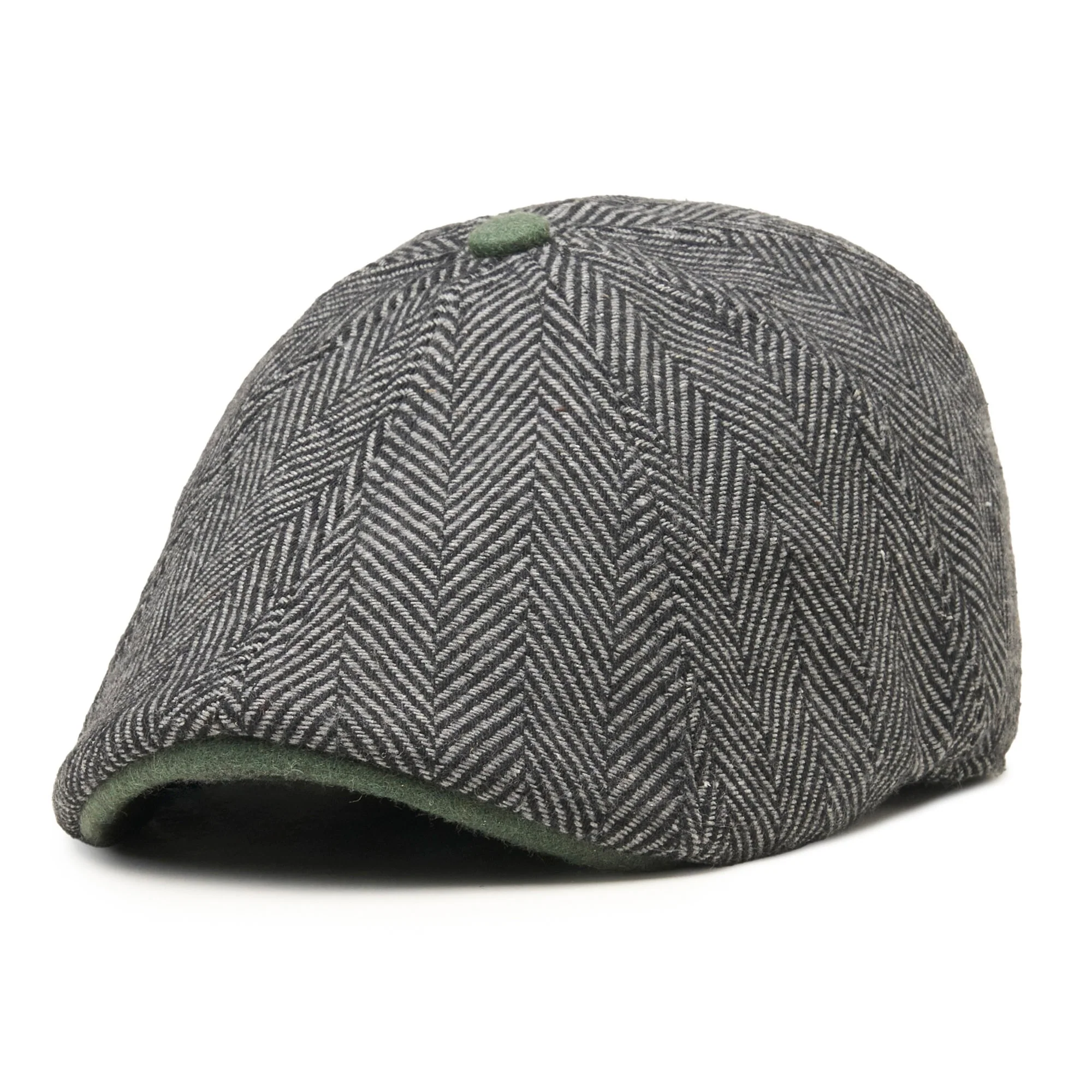 The Shamrock Peaky Boston Scally Cap - Grey Herringbone - Image 3