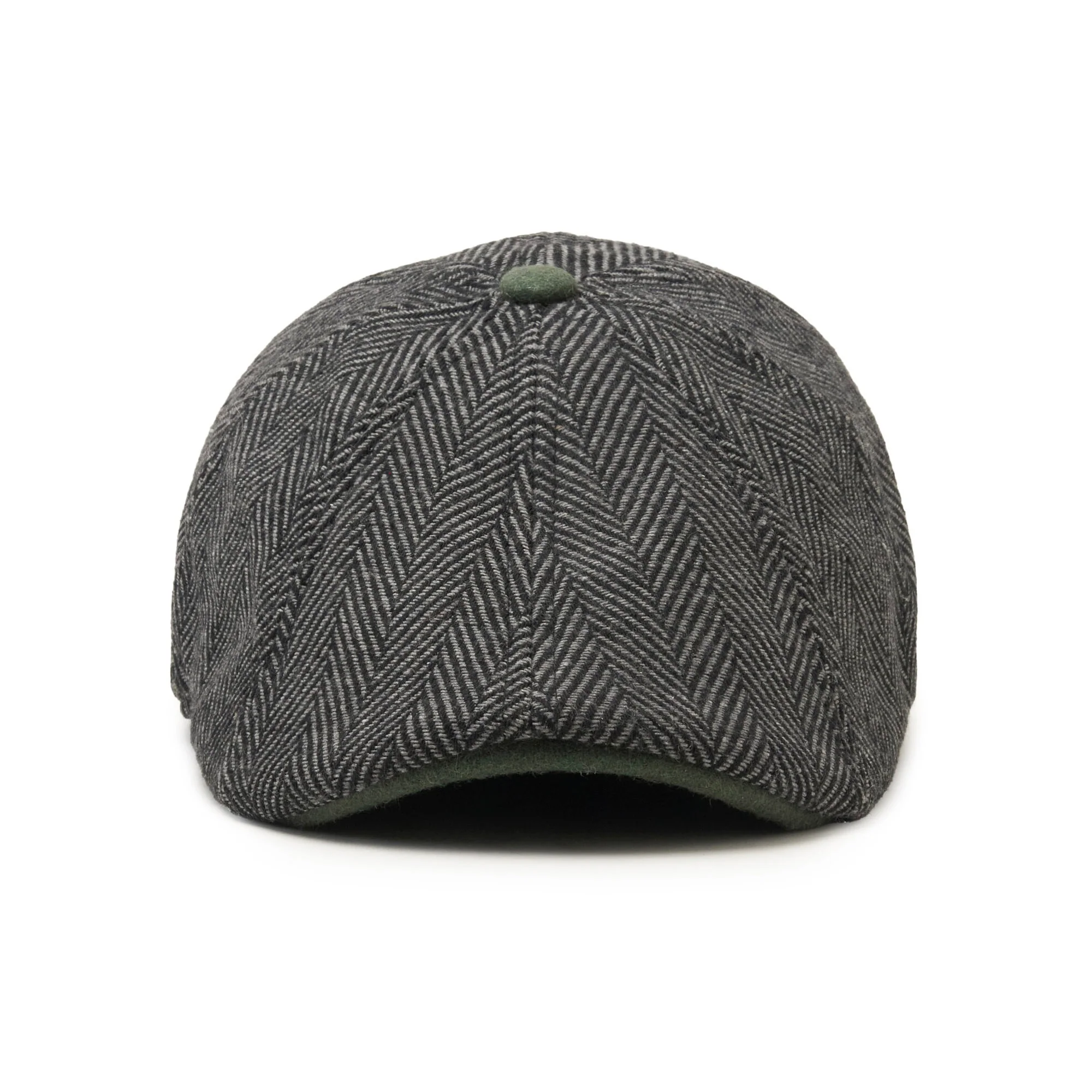 The Shamrock Peaky Boston Scally Cap - Grey Herringbone - Image 4