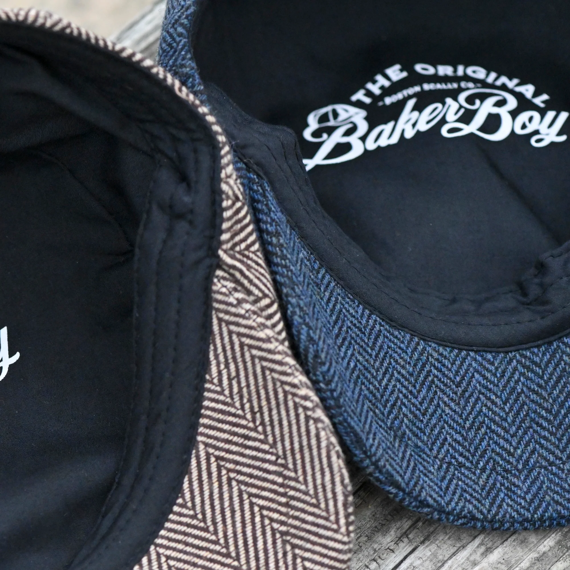 The Baker Boy Boston Scally Cap - Patriot Blue Herringbone - Image 11