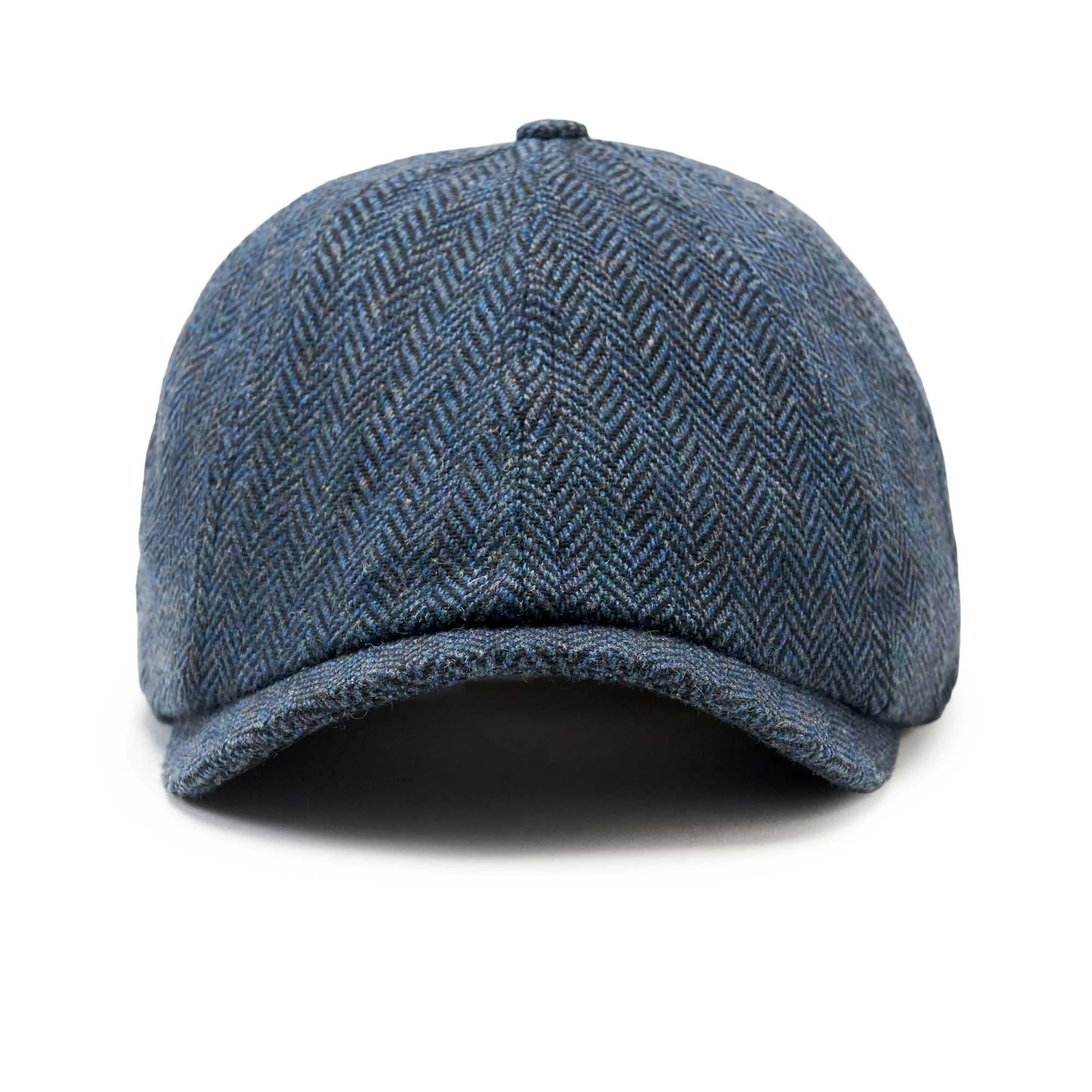 The Baker Boy Boston Scally Cap - Patriot Blue Herringbone - Image 4