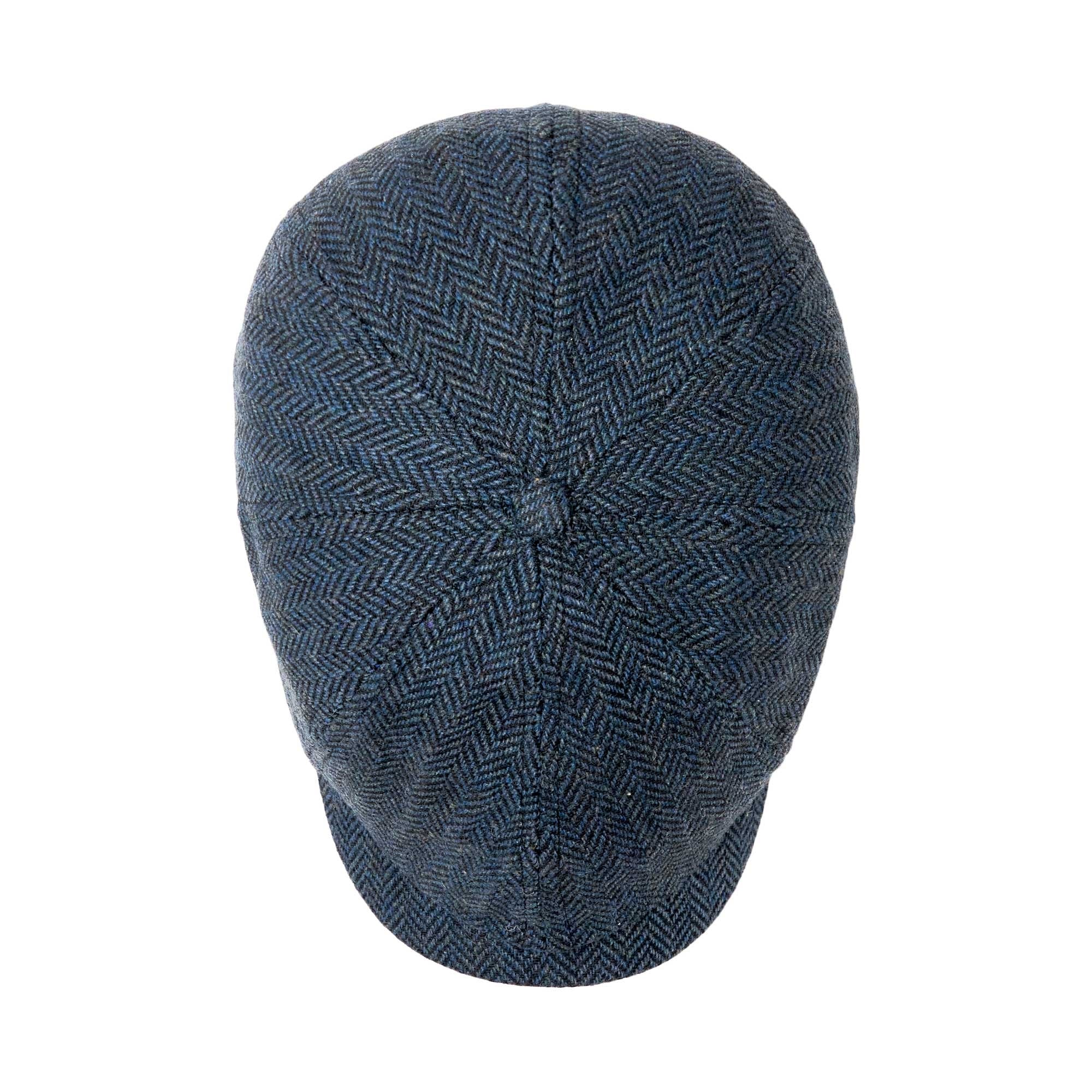 The Baker Boy Boston Scally Cap - Patriot Blue Herringbone - Image 6