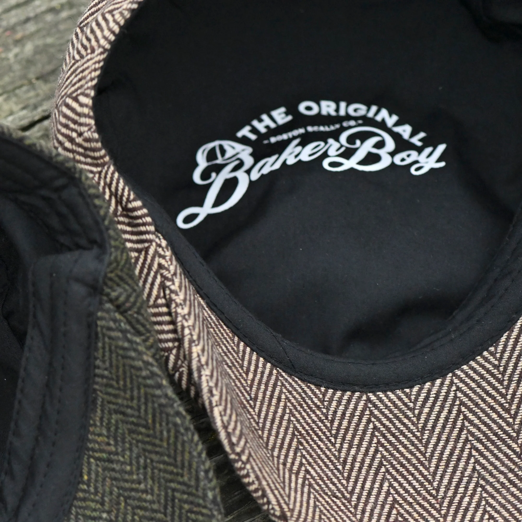 The Baker Boy Boston Scally Cap - Brown Herringbone - Image 10