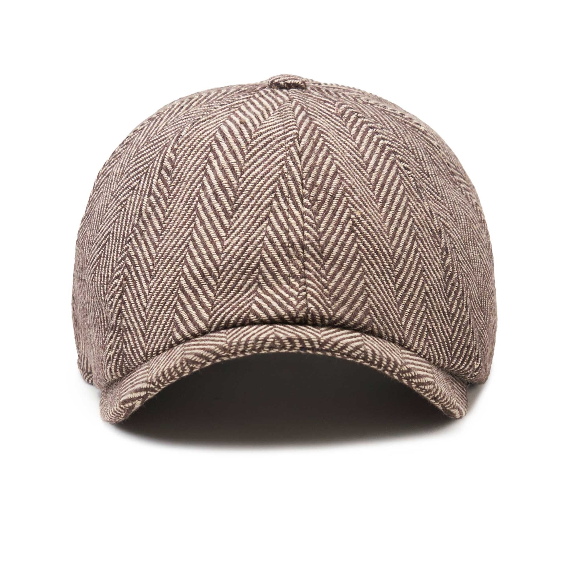 The Baker Boy Boston Scally Cap - Brown Herringbone - Image 4