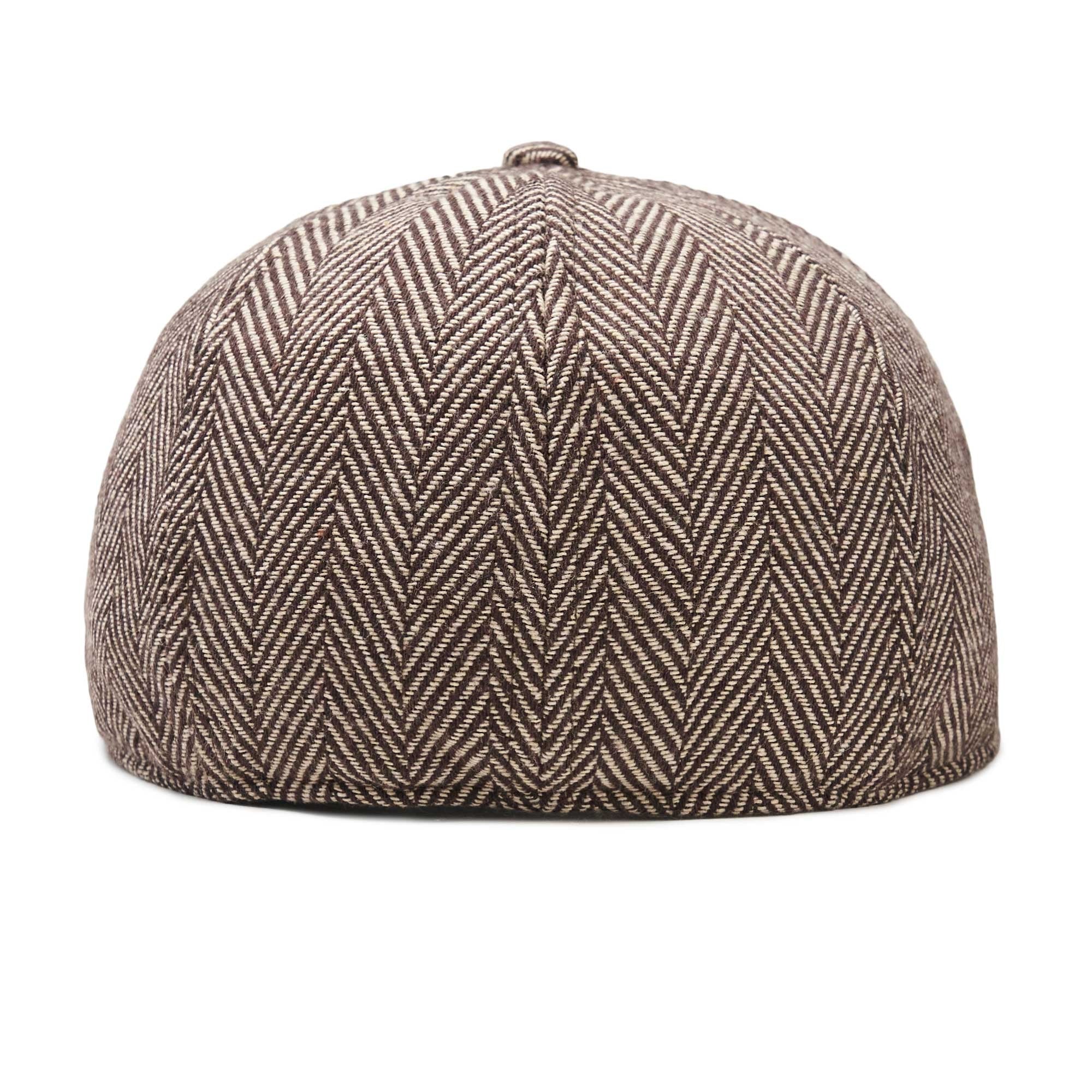 The Baker Boy Boston Scally Cap - Brown Herringbone - Image 5