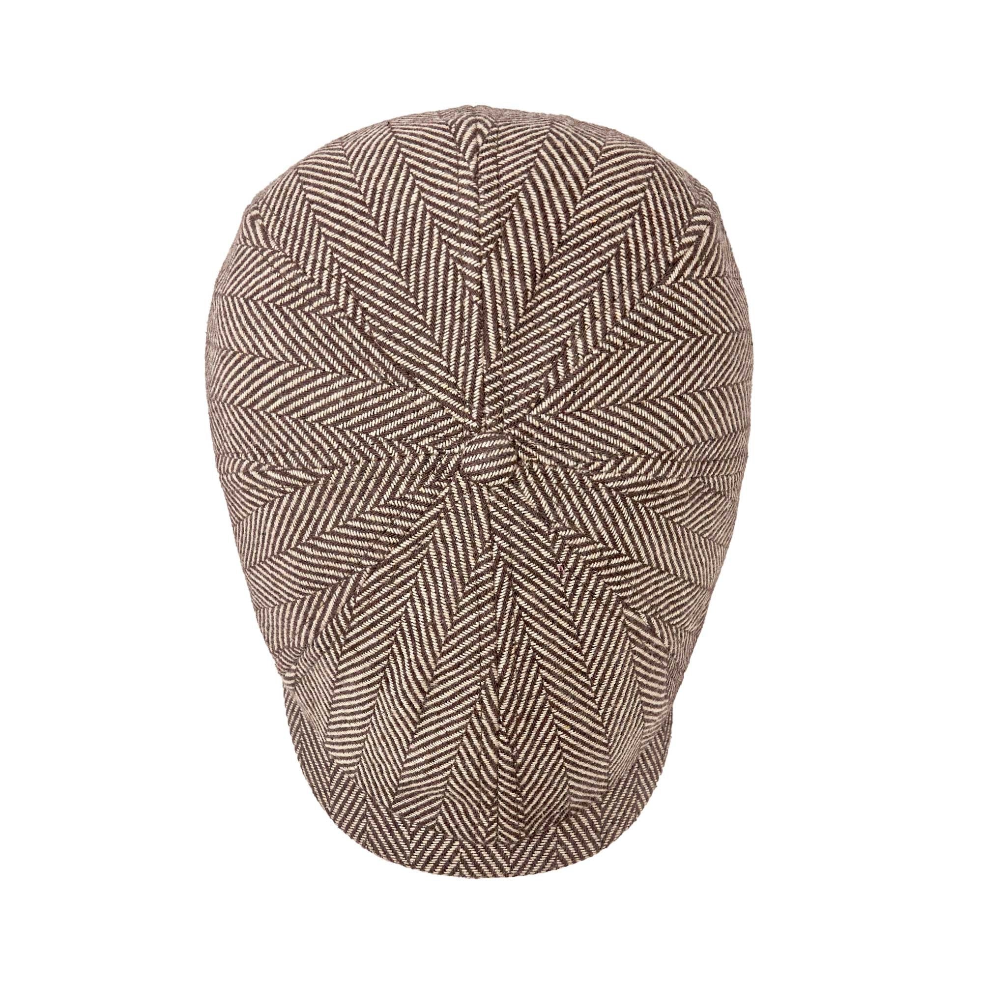 The Baker Boy Boston Scally Cap - Brown Herringbone - Image 6