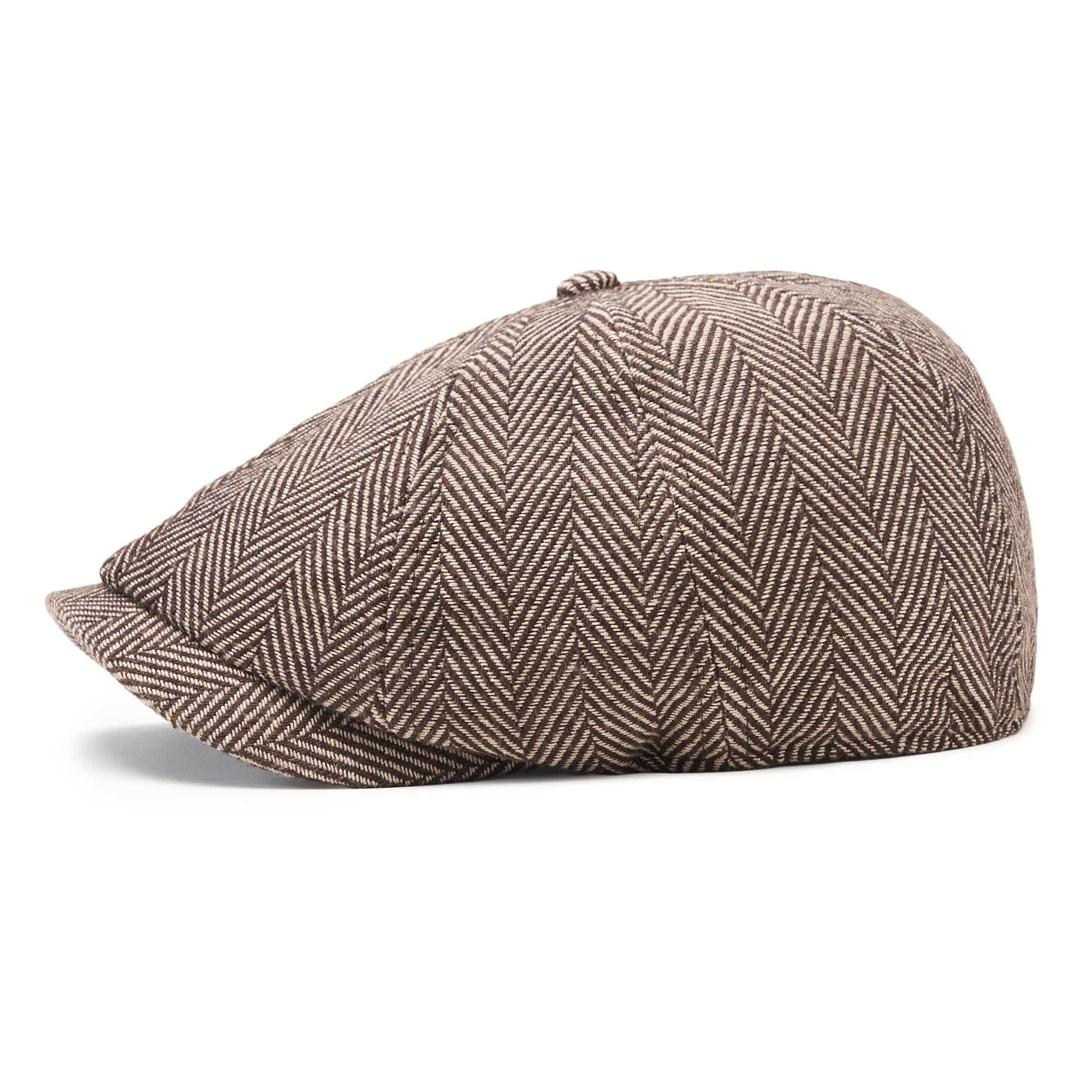The Baker Boy Boston Scally Cap - Brown Herringbone - Image 7