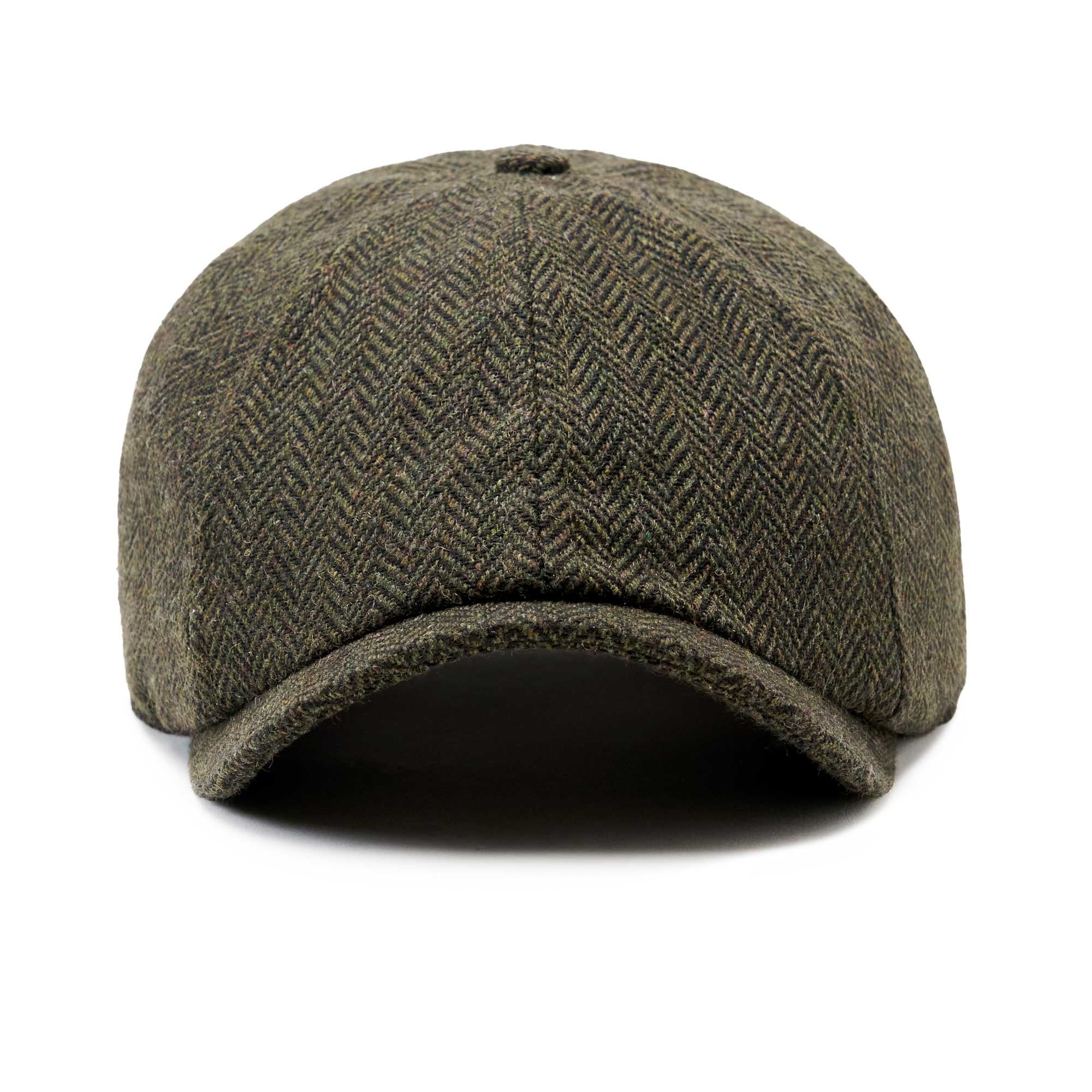 The Baker Boy Boston Scally Cap - Dark Olive Herringbone - Image 5