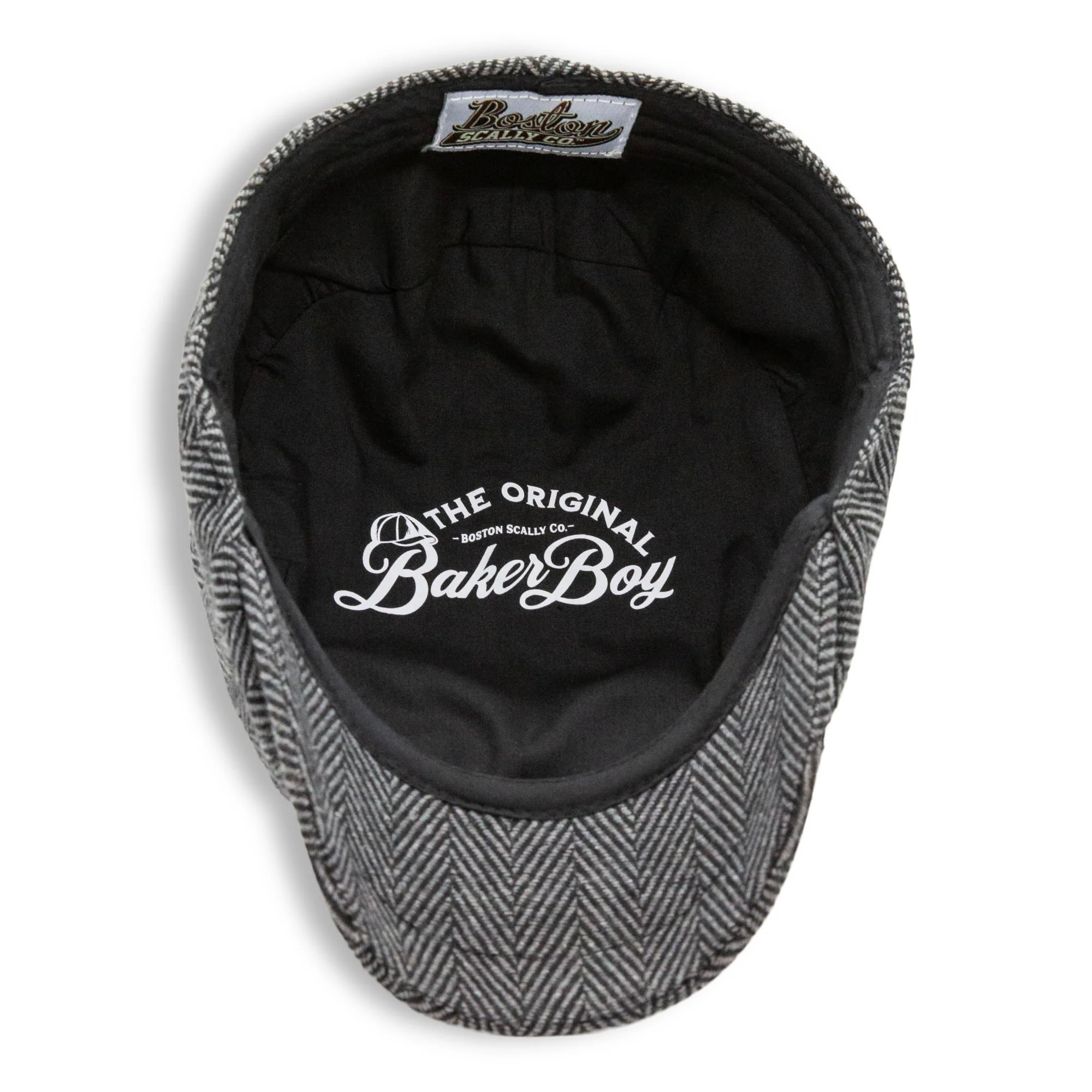 The Baker Boy Boston Scally Cap - Grey Herringbone - Image 3