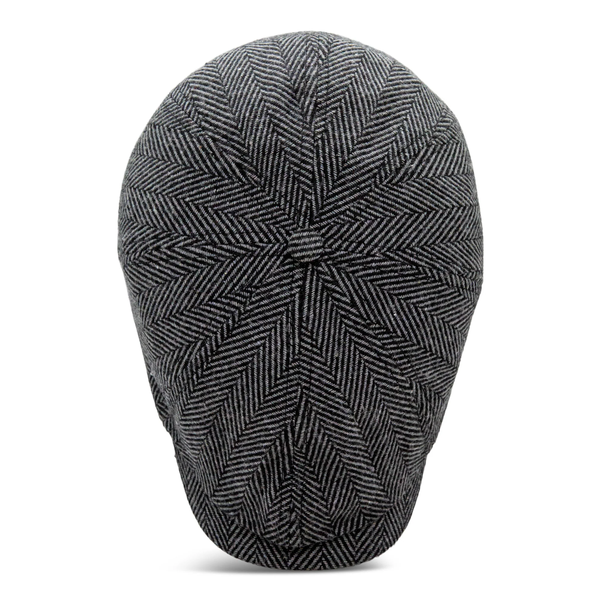 The Baker Boy Boston Scally Cap - Grey Herringbone - Image 6