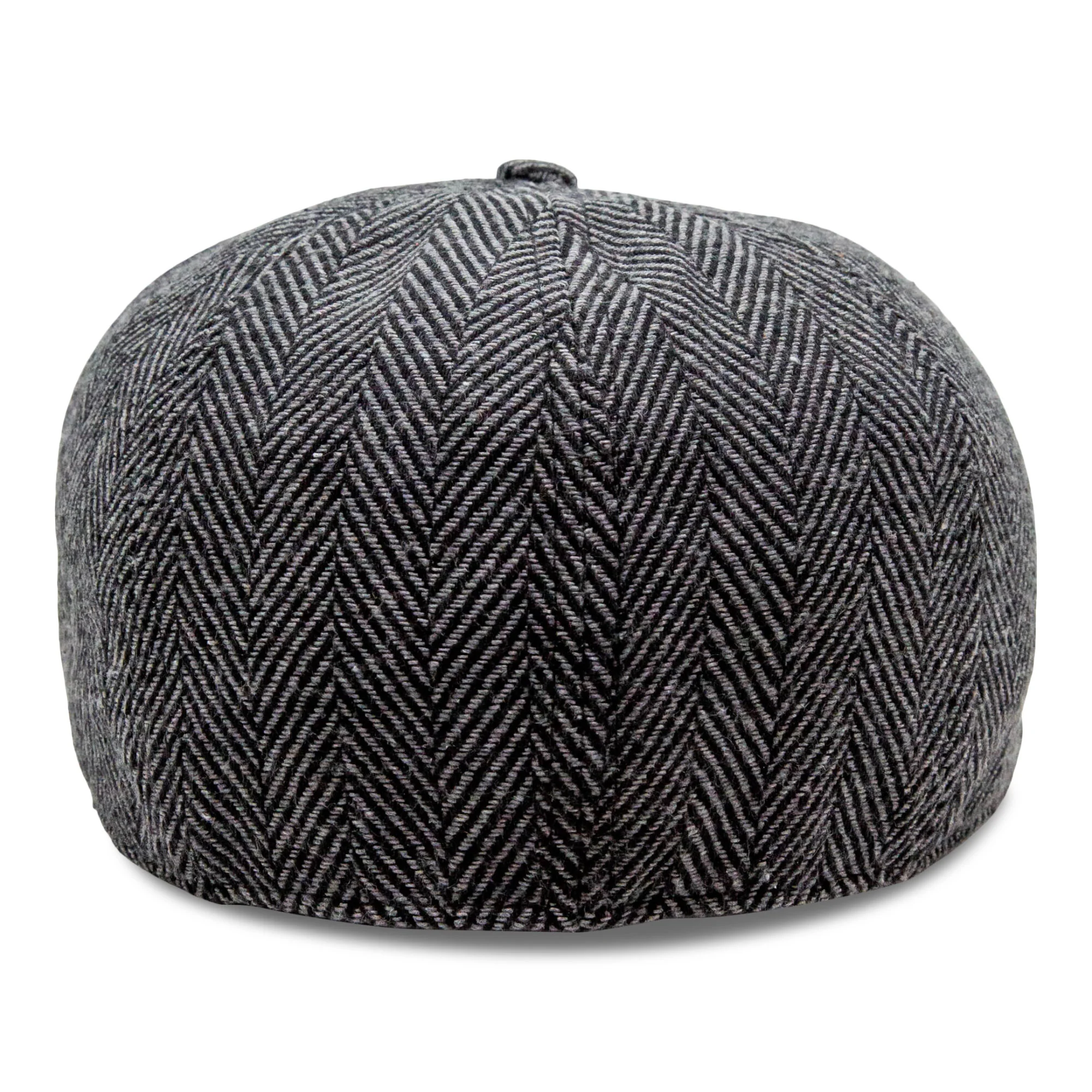 The Baker Boy Boston Scally Cap - Grey Herringbone - Image 7