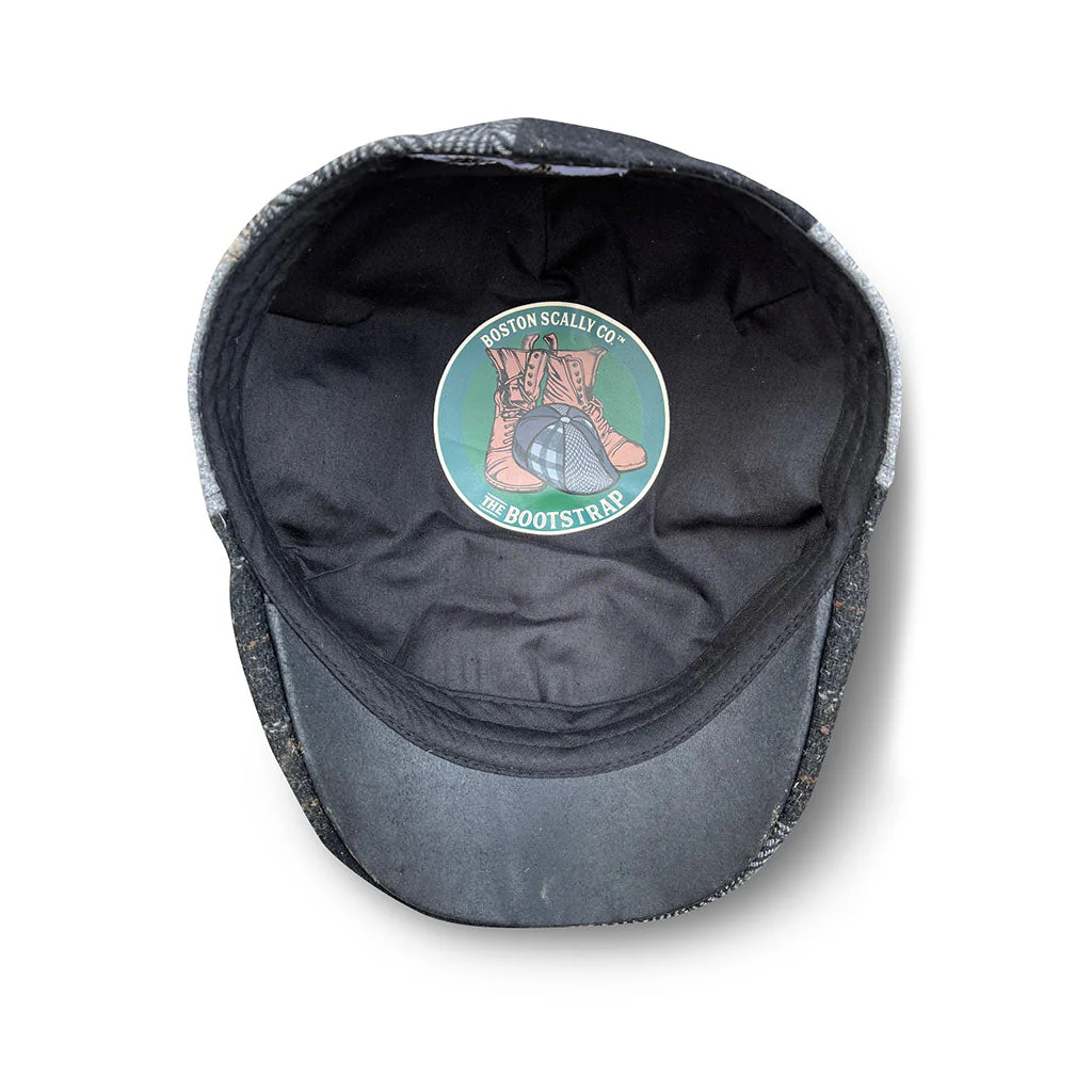The Bootstrap Boston Scally Cap - Black & Grey Plaid - Image 3