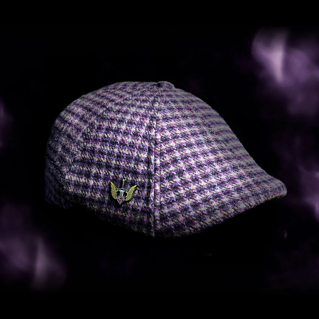 The Braveheart Boston Scally Cap - Thistle and Grey - Image 7