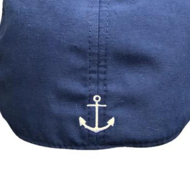 The Cape Codder Boston Scally Cap - Anchor & Marine Blue - Image 5