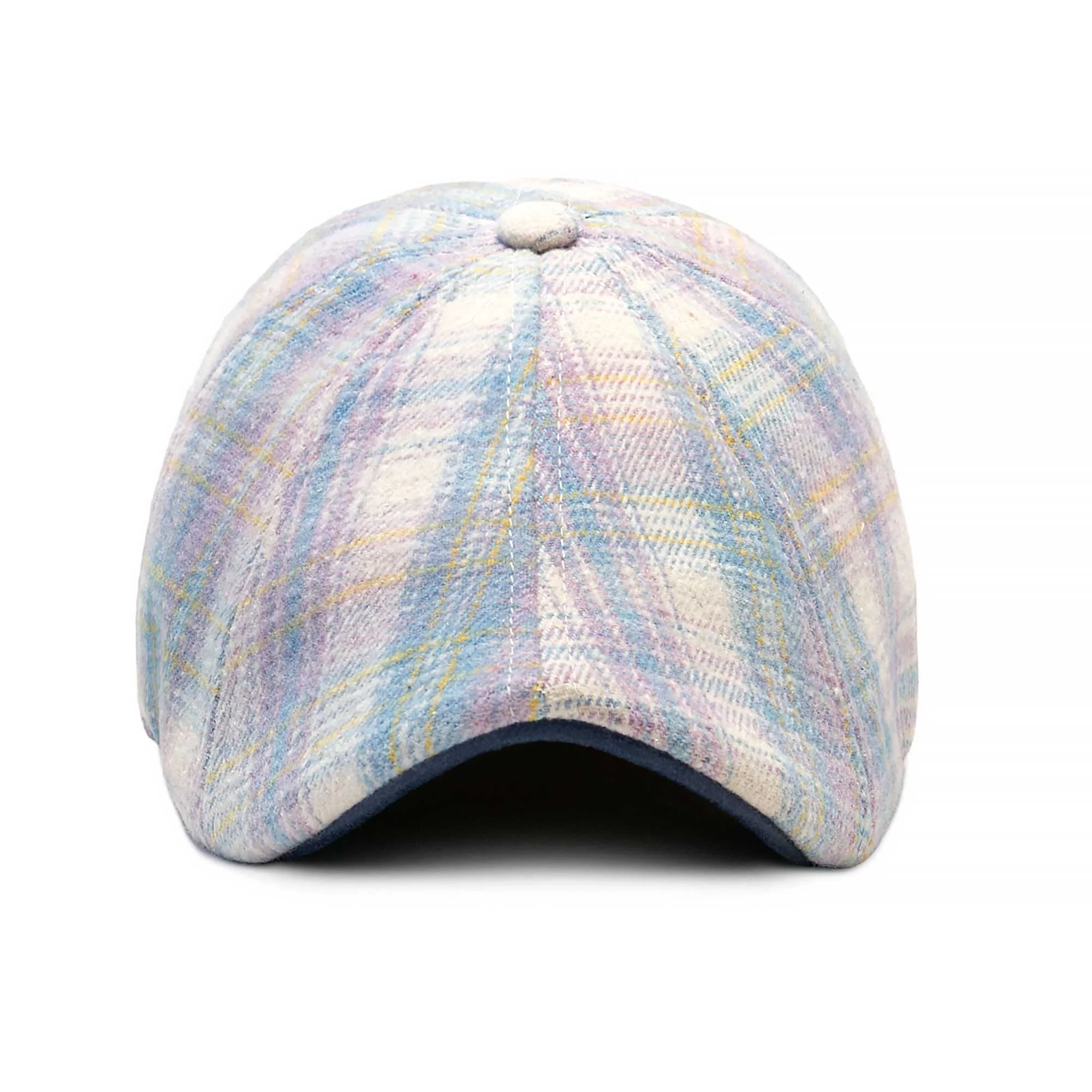 The Cottontail Boston Scally Cap - Light Blue & Lilac Plaid - Image 5