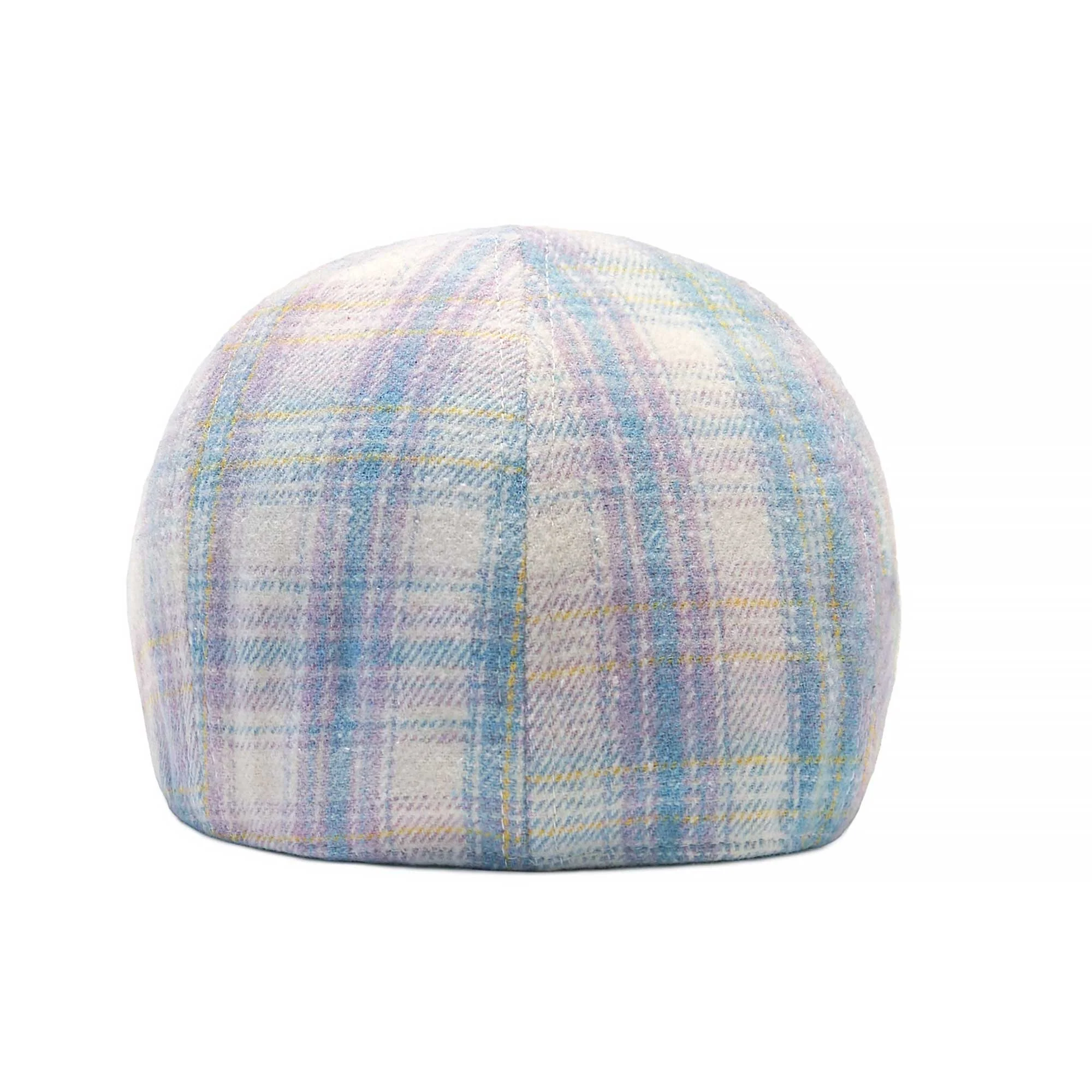 The Cottontail Boston Scally Cap - Light Blue & Lilac Plaid - Image 6