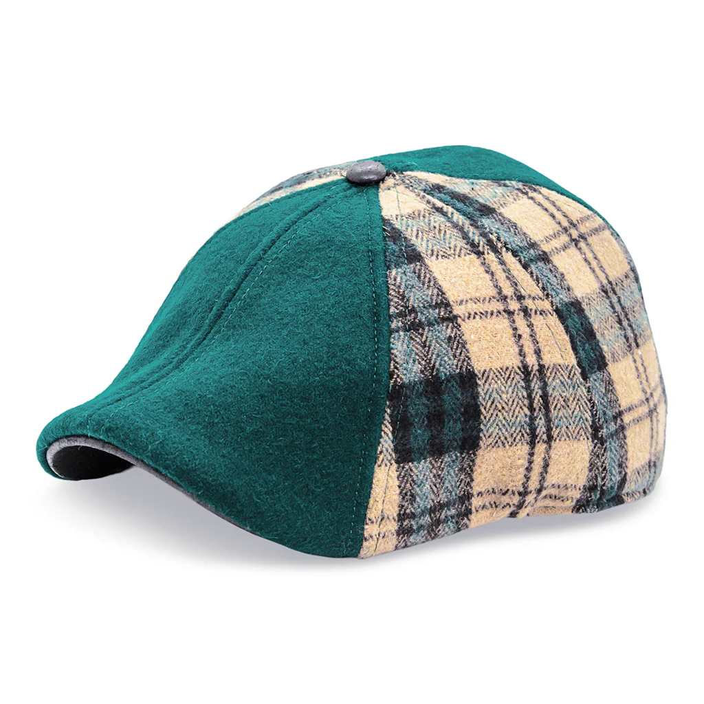 The Craic Boston Scally Cap - Emerald and Ale Plaid - Image 4