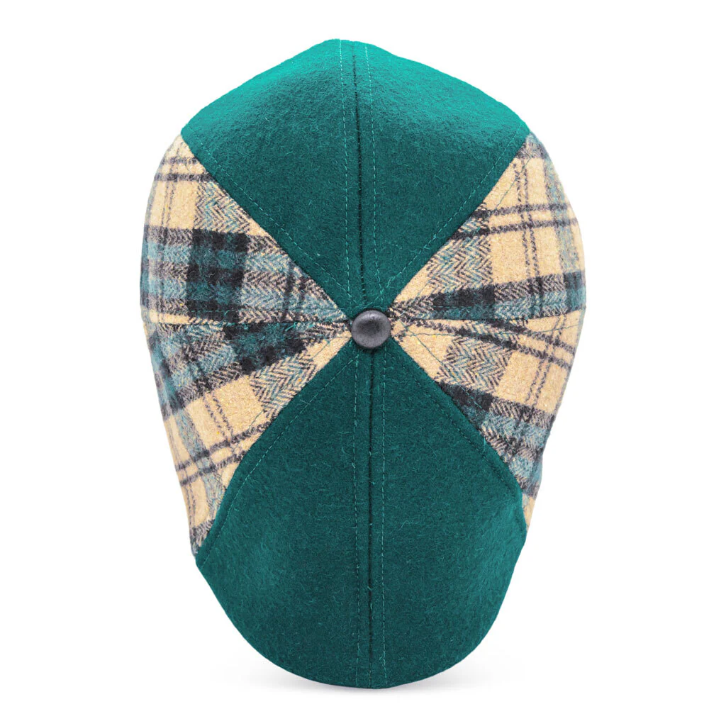 The Craic Boston Scally Cap - Emerald and Ale Plaid - Image 6