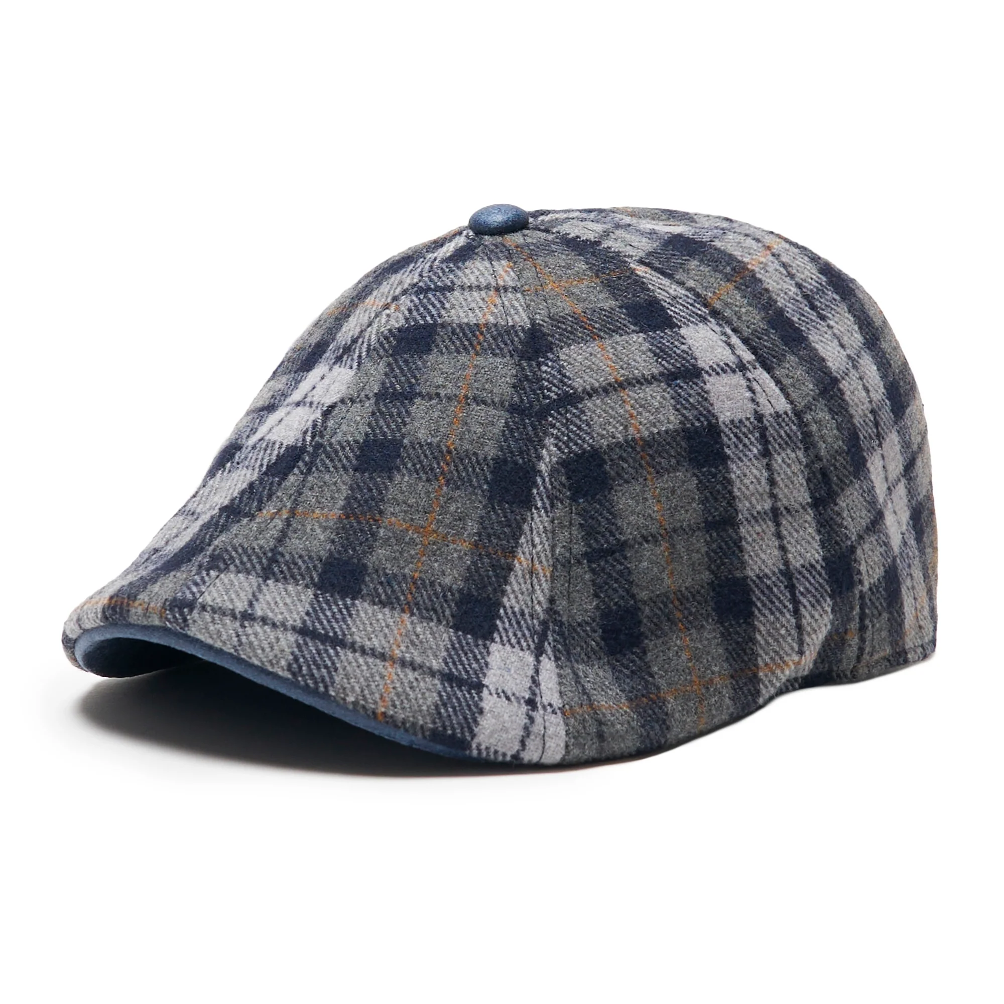 Dustin “The Diamond” Poirier Boston Scally Cap - Blue & Grey Plaid - Image 3