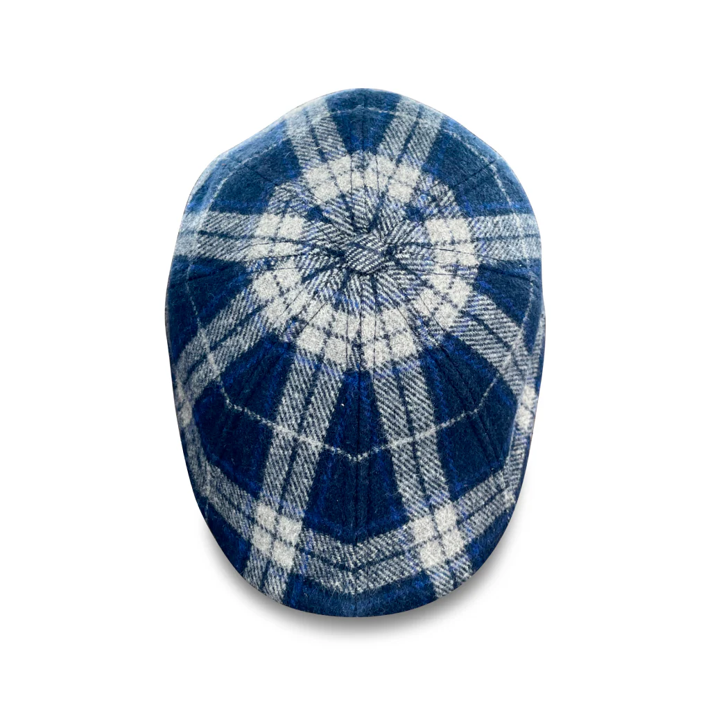 The Distillery Boston Scally Cap - Blue Mash Plaid - Image 3