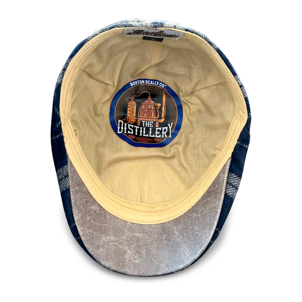 The Distillery Boston Scally Cap - Blue Mash Plaid - Image 4