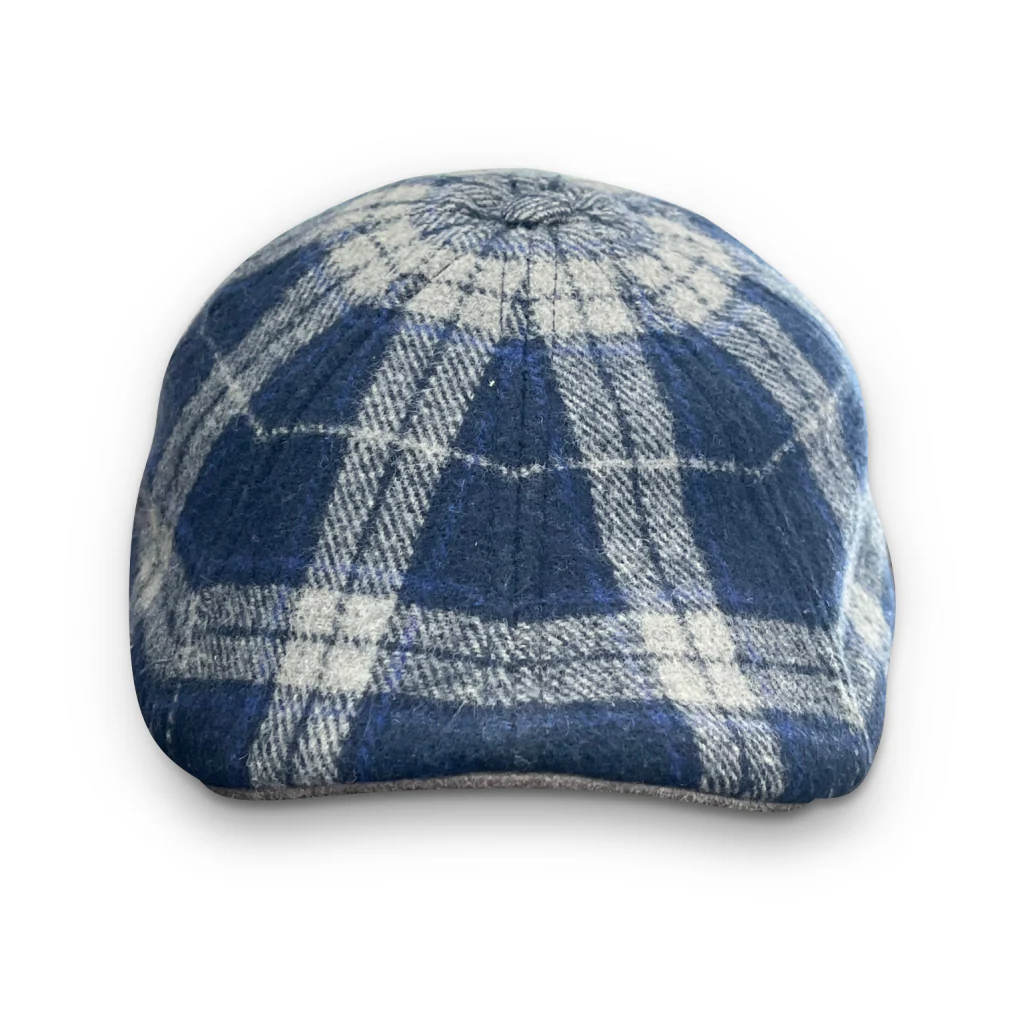 The Distillery Boston Scally Cap - Blue Mash Plaid - Image 5
