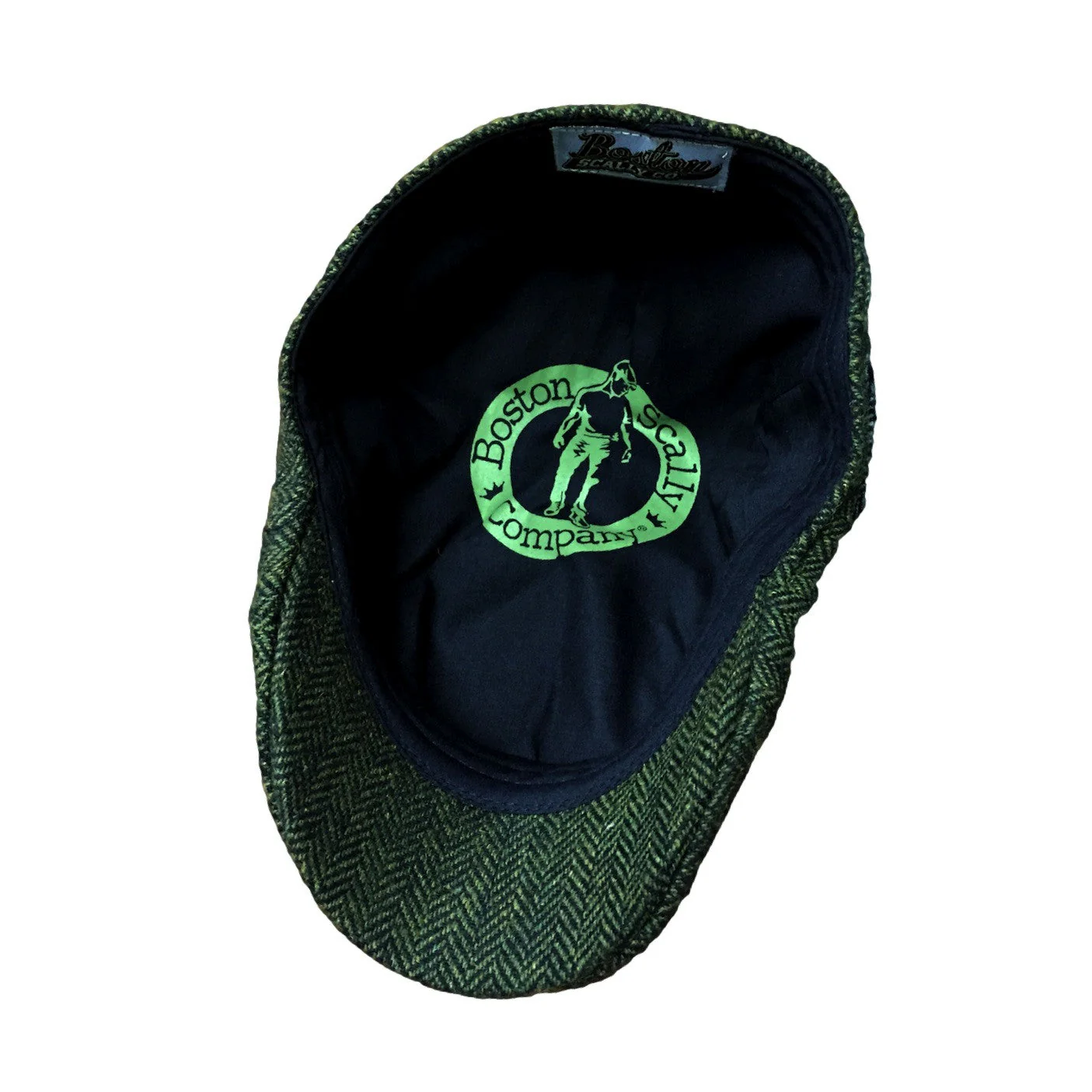 The Donnybrook Boston Scally Cap - Dark Olive Green Herringbone - Image 5