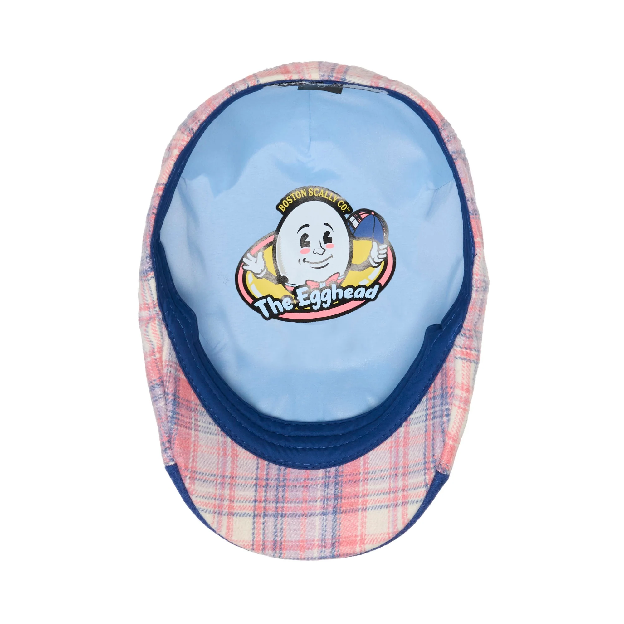 The Egghead Boston Scally Cap - Blue & Pastel Plaid - Image 2