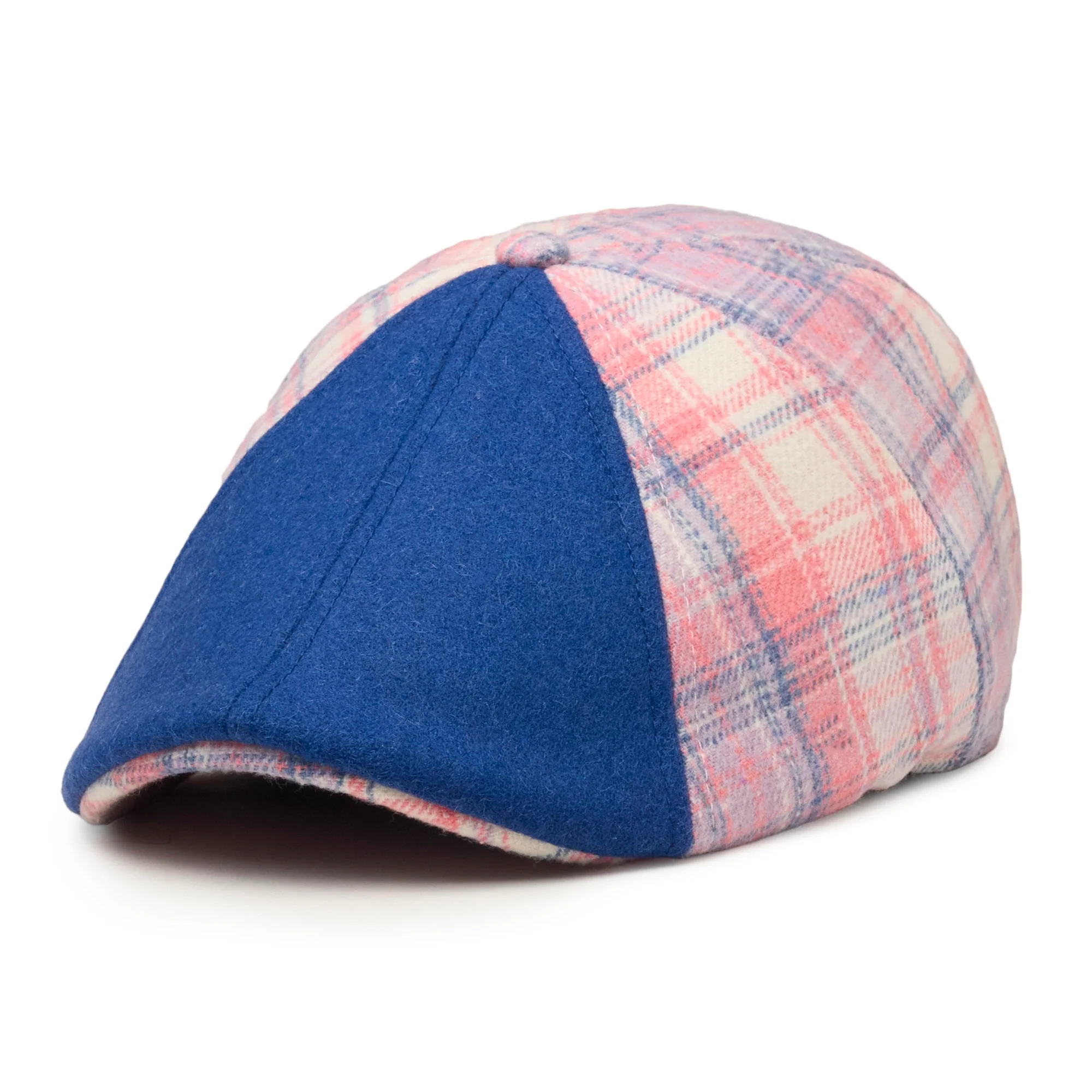 The Egghead Boston Scally Cap - Blue & Pastel Plaid - Image 3