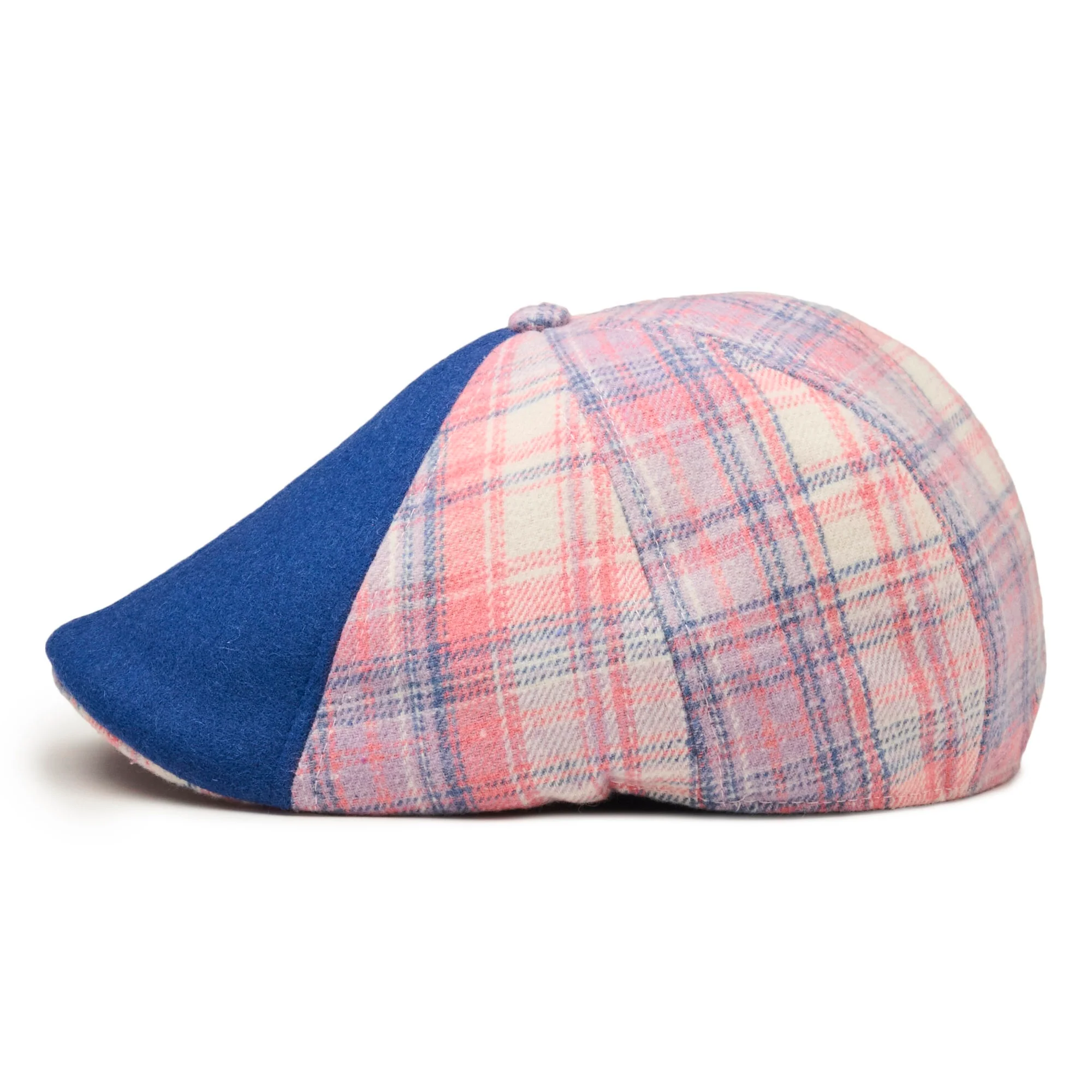 The Egghead Boston Scally Cap - Blue & Pastel Plaid - Image 7