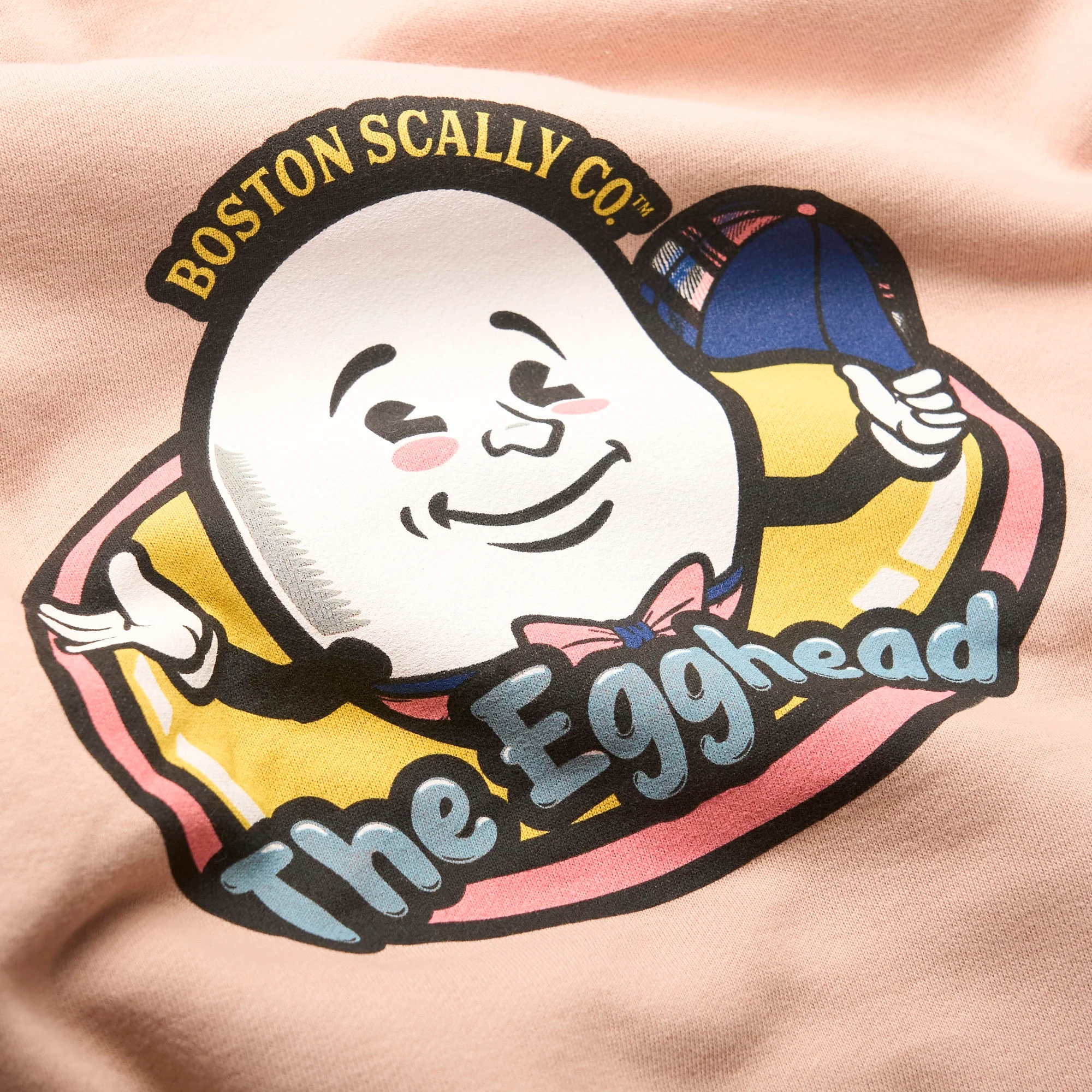Boston Scally The Egghead Hoodie - Dusty Pink - Image 3