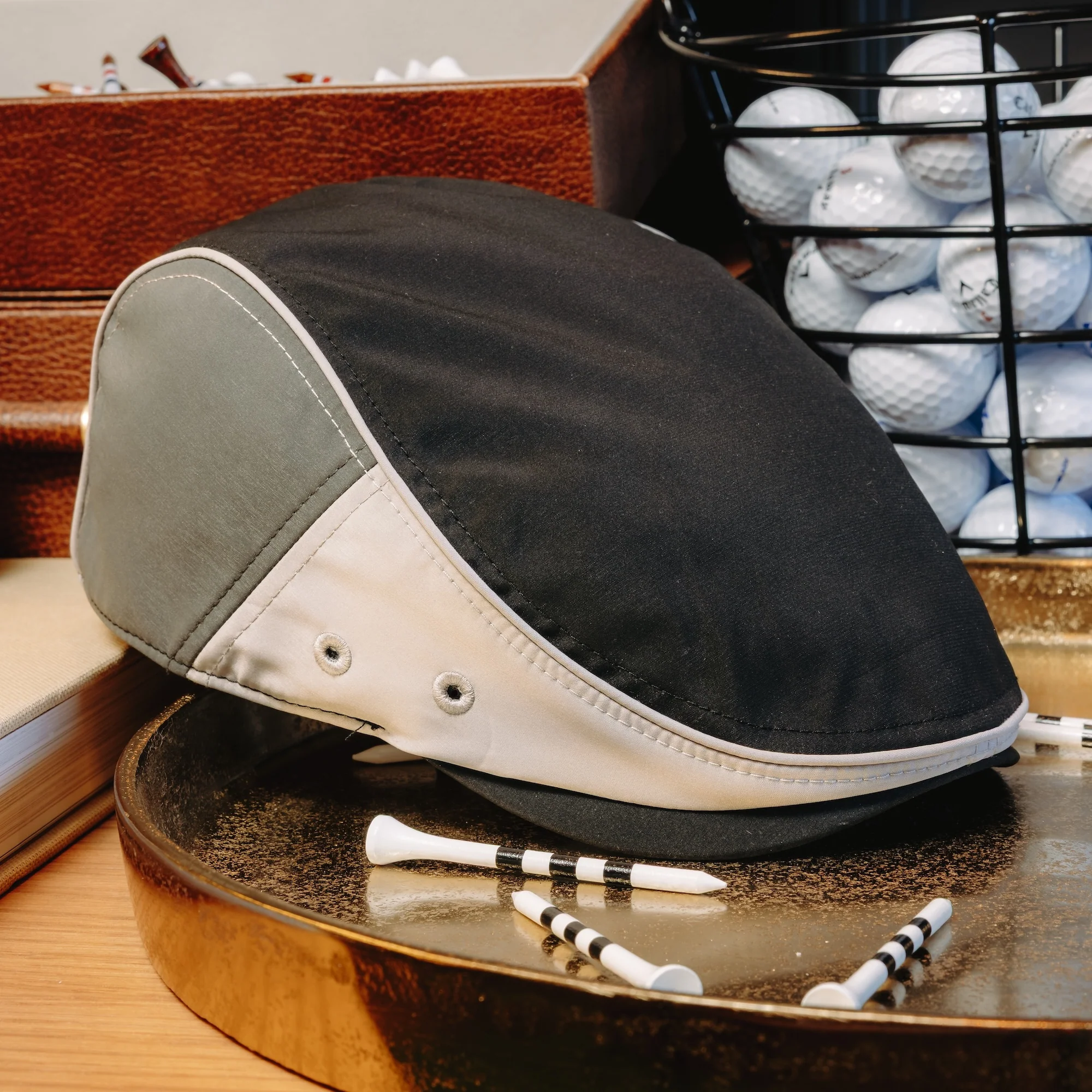 The Fairway Boston Scally Cap - Black with Grey - Image 10