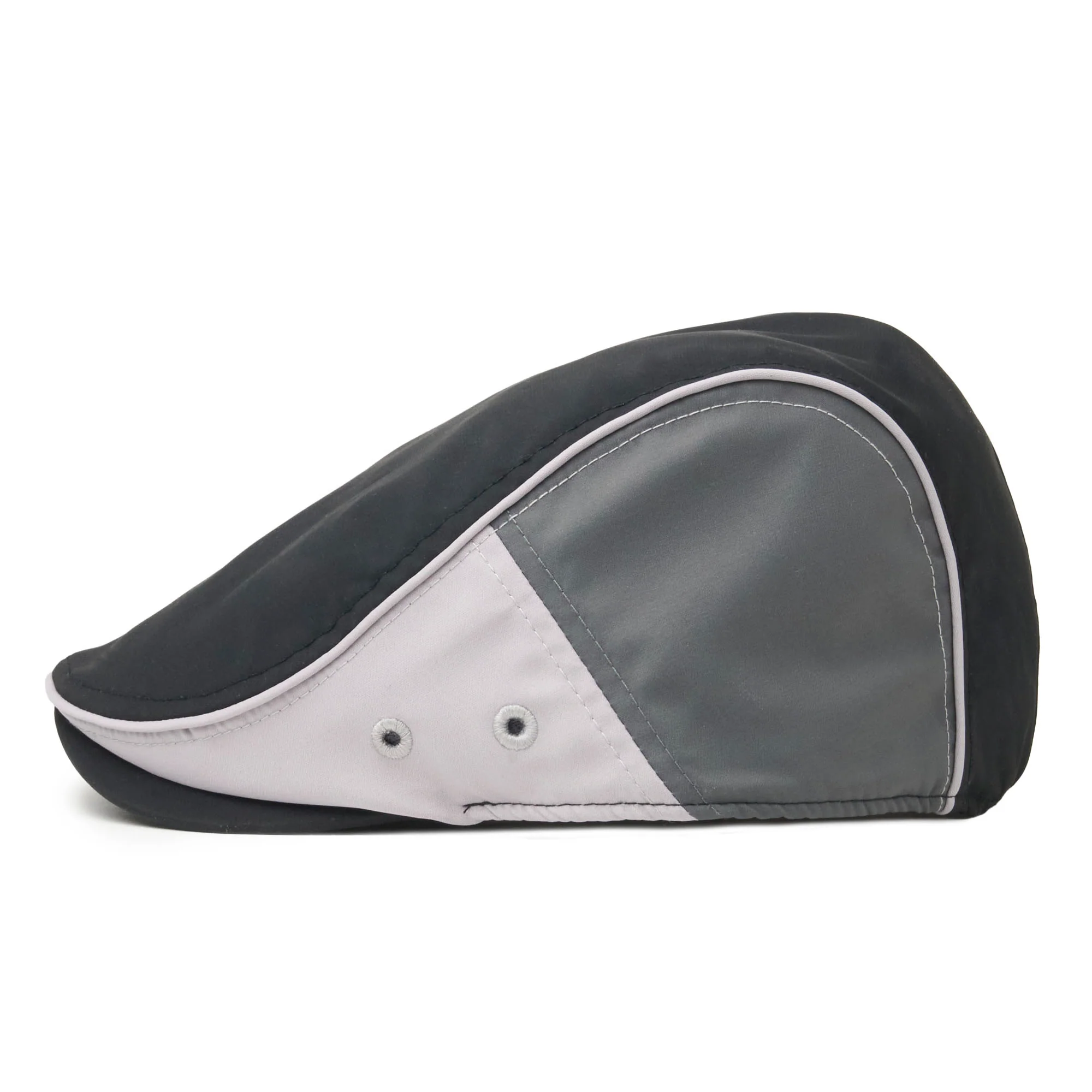 The Fairway Boston Scally Cap - Black with Grey - Image 8