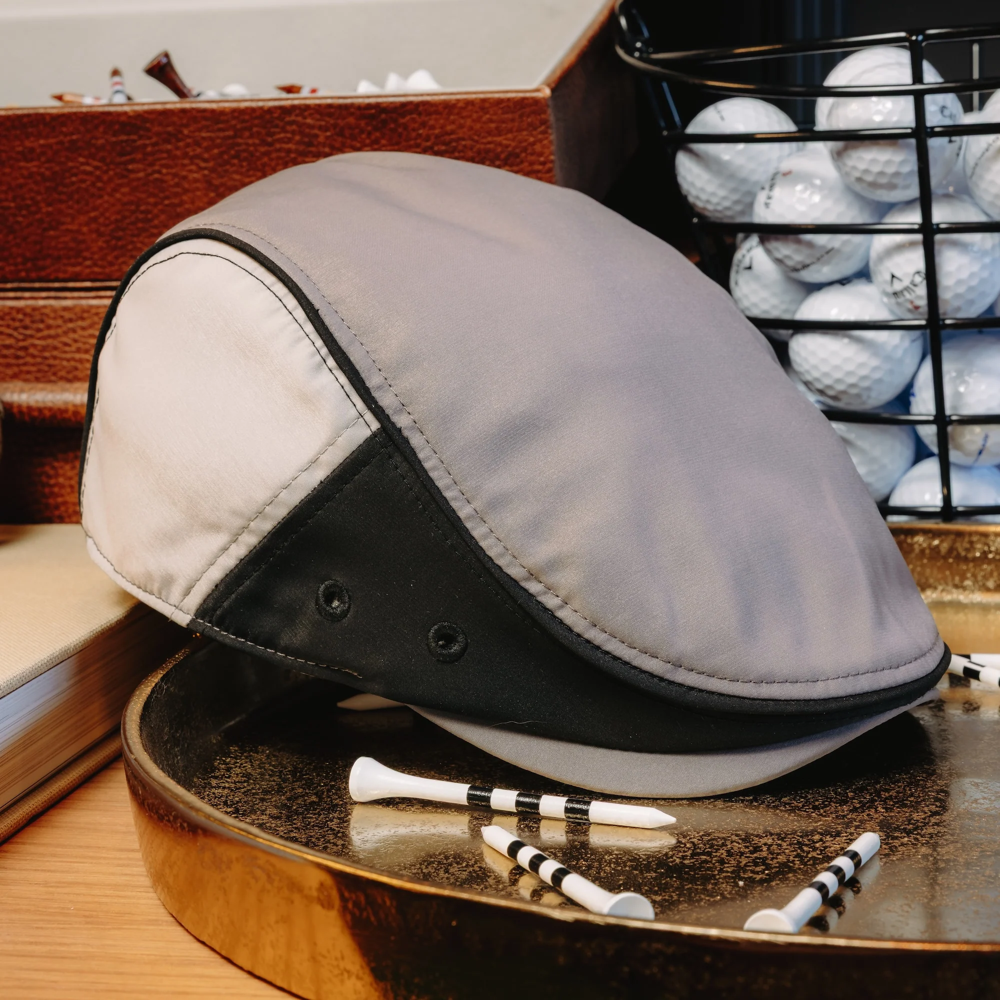 The Fairway Boston Scally Cap - Grey with Black - Image 10