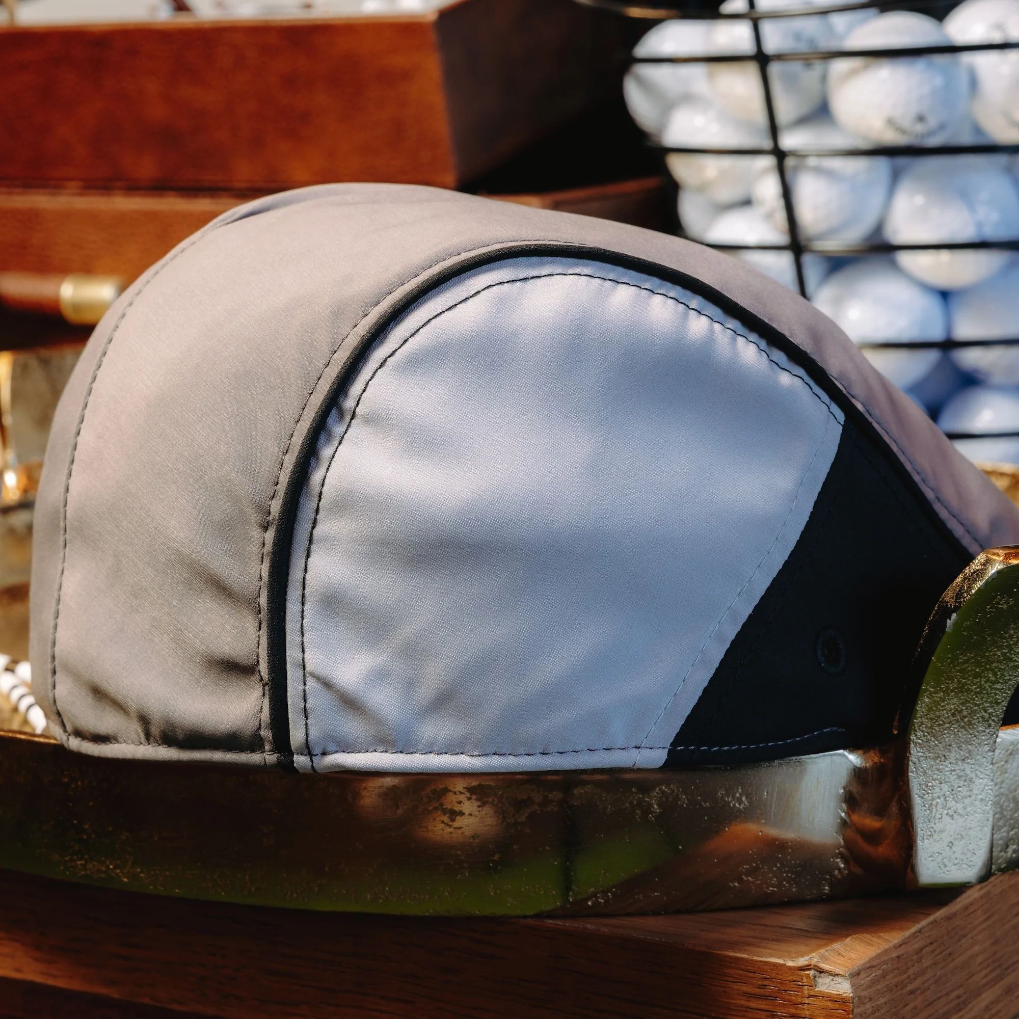 The Fairway Boston Scally Cap - Grey with Black - Image 11