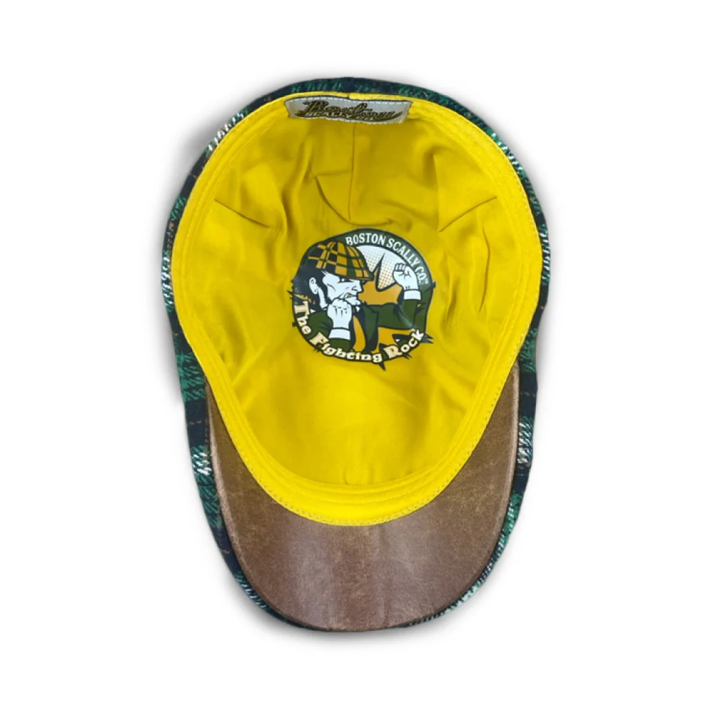 The Fighting Rock Boston Scally Cap - Green Plaid - Image 3
