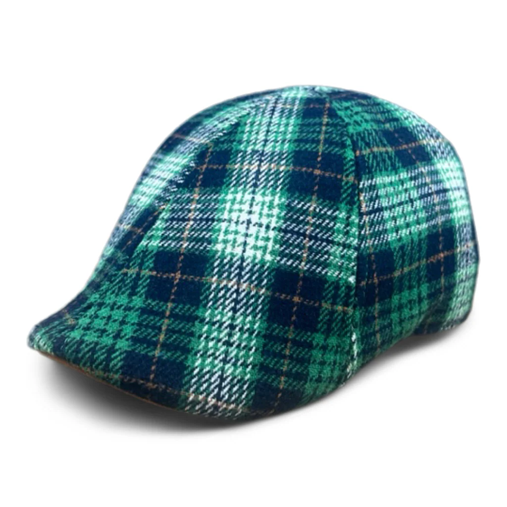 The Fighting Rock Boston Scally Cap - Green Plaid - Image 4
