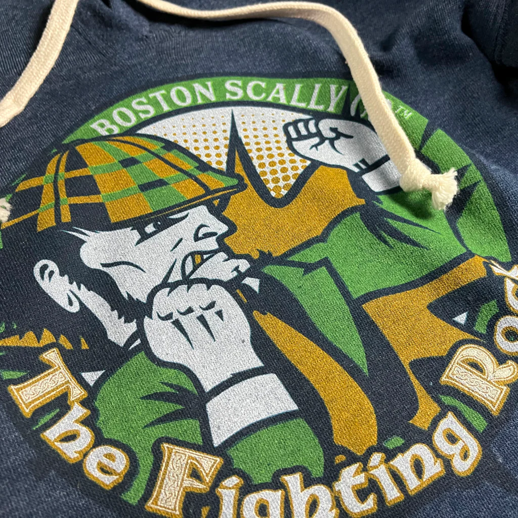 Boston Scally The Fighting Rock Hoodie - Navy - Image 2