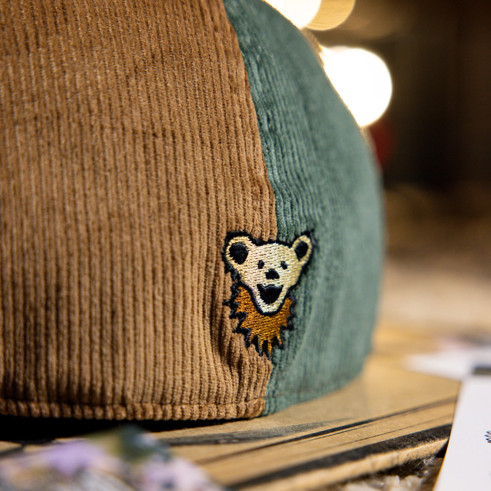 The Grateful Dead Dancing Bears Boston Scally Cap - Truckin' Patchwork - Image 10