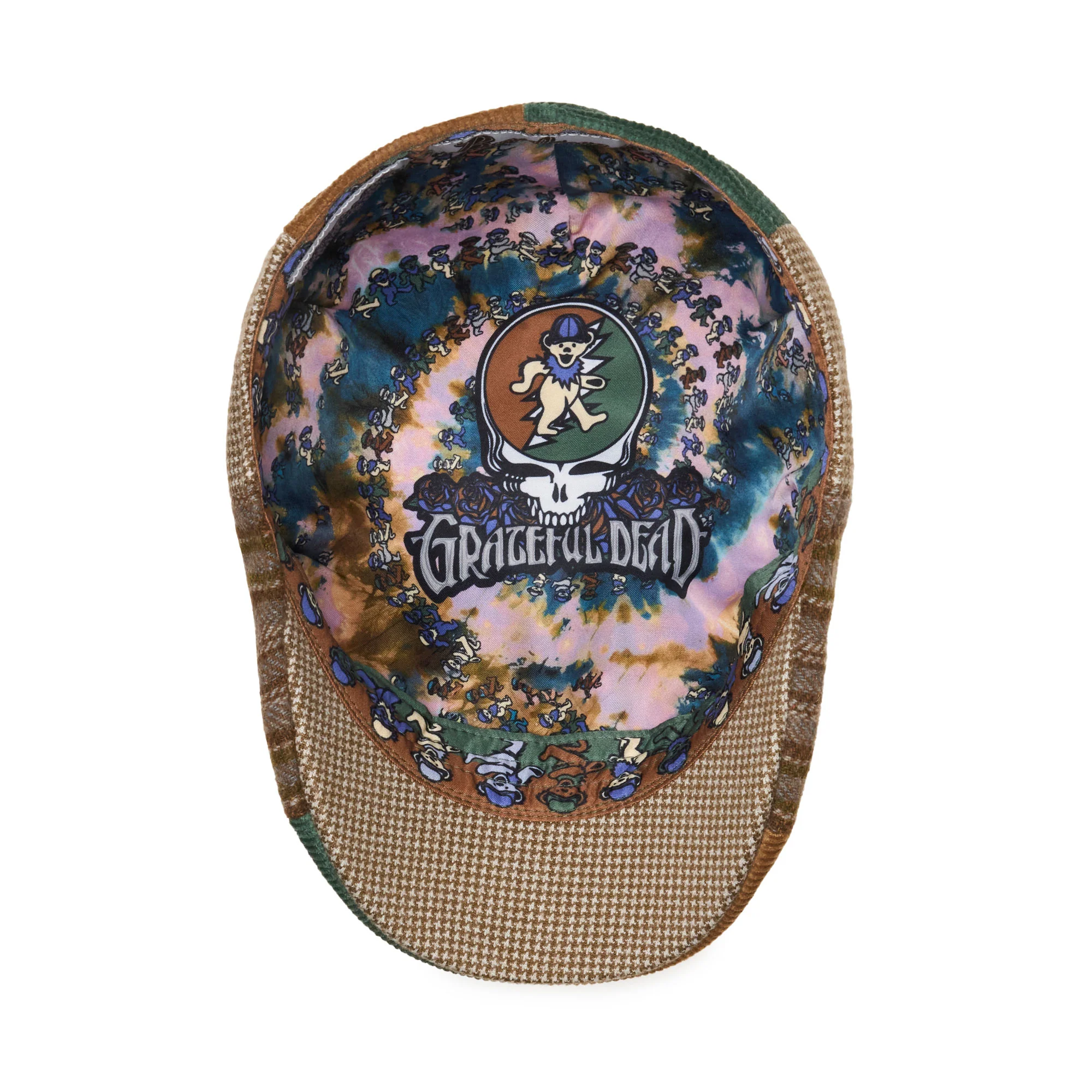 The Grateful Dead Dancing Bears Boston Scally Cap - Truckin' Patchwork - Image 3