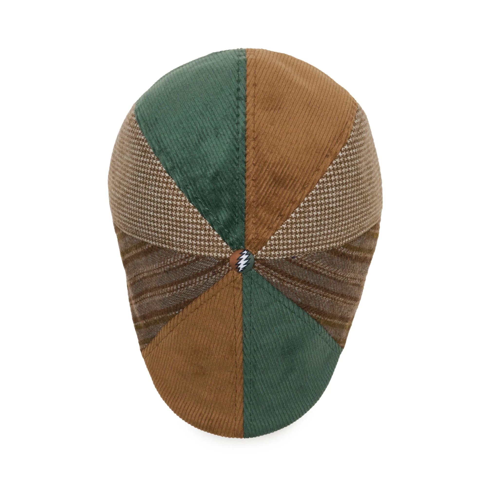 The Grateful Dead Dancing Bears Boston Scally Cap - Truckin' Patchwork - Image 7