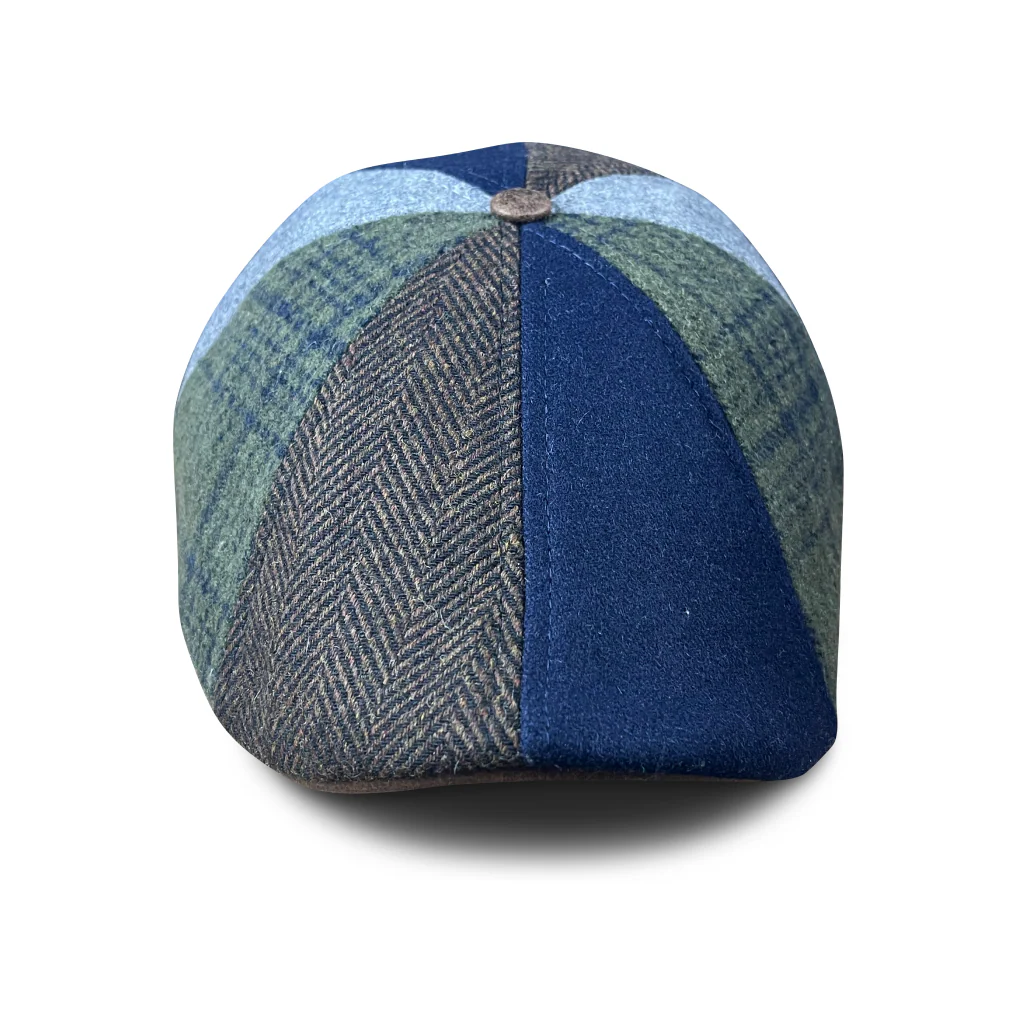 The Gridiron Boston Scally Cap - Blue Patchwork - Image 3