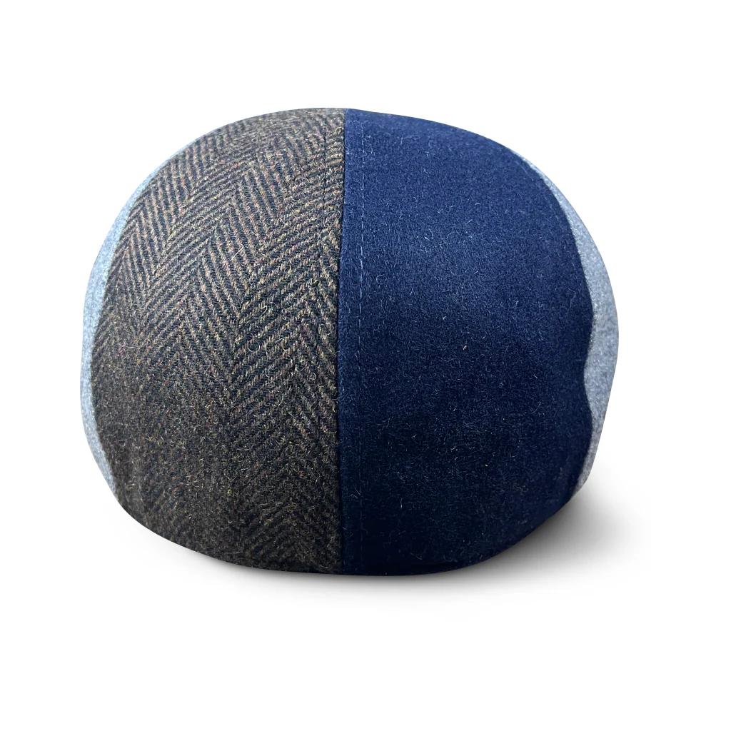 The Gridiron Boston Scally Cap - Blue Patchwork - Image 7