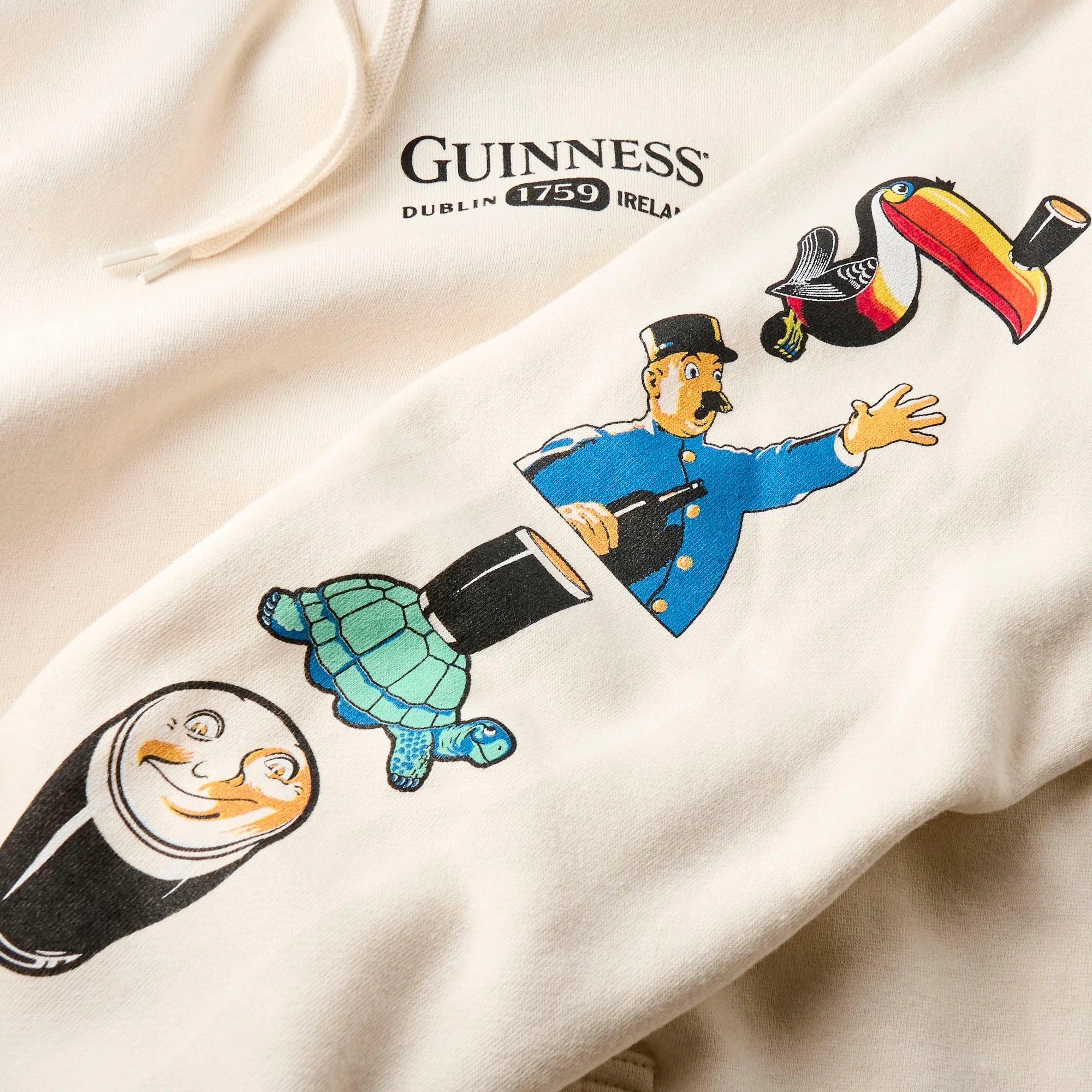 Boston Scally The Guinness Gilroy Hoodie - Vintage White - Image 3
