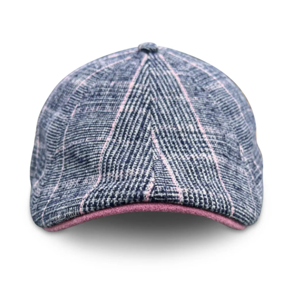 The Hare Boston Scally Cap - Blue & Grey Plaid - Image 6