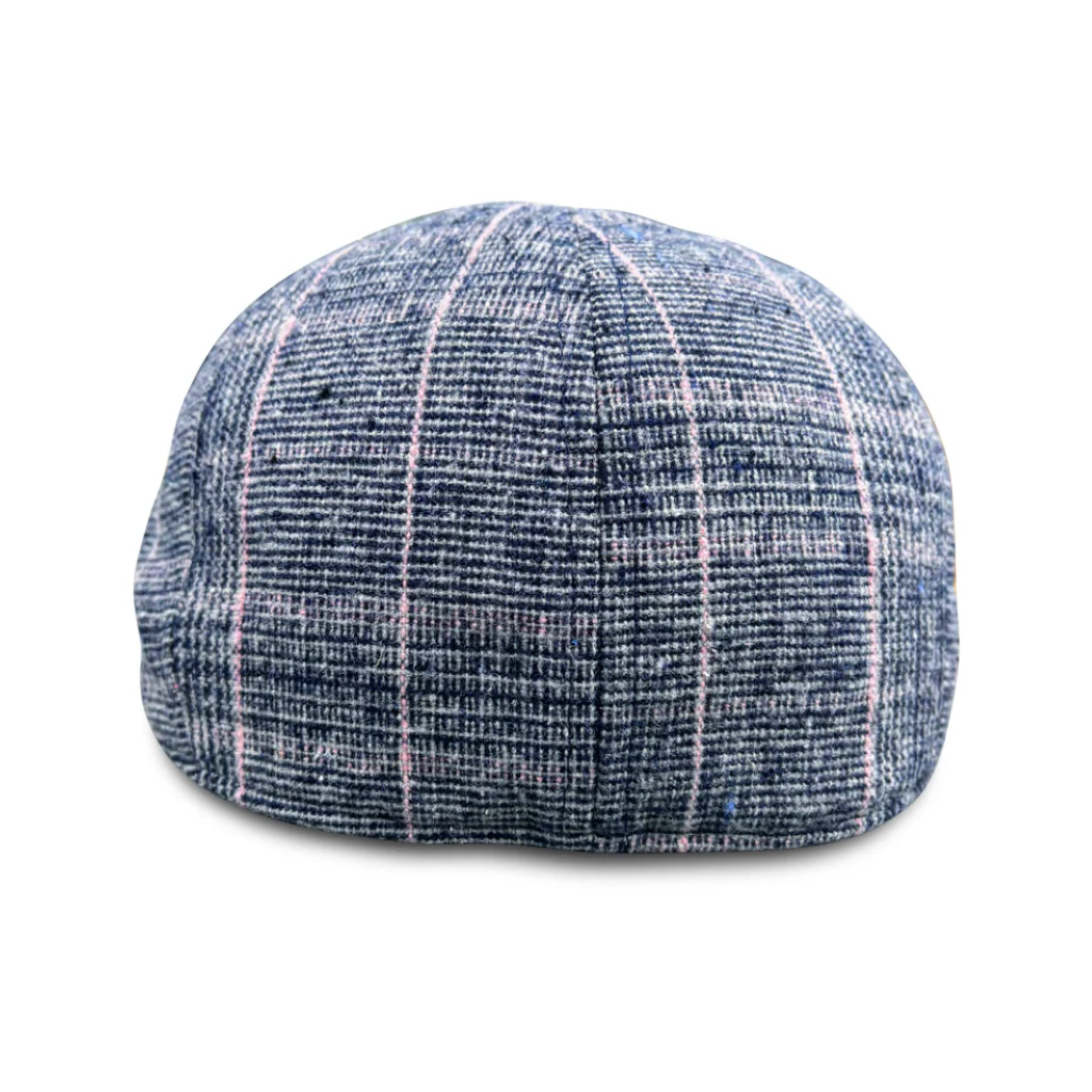 The Hare Boston Scally Cap - Blue & Grey Plaid - Image 7