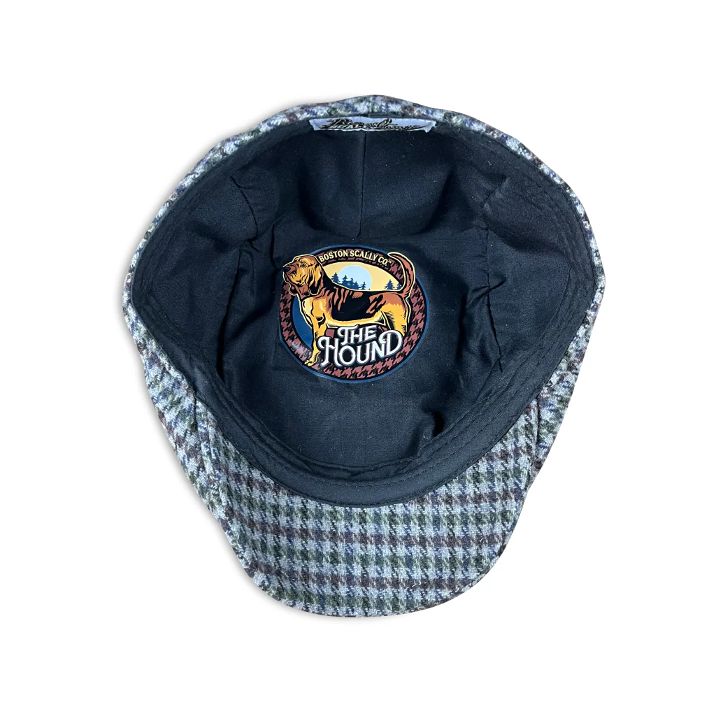 The Hound Boston Scally Cap - Grey Houndstooth - Image 3
